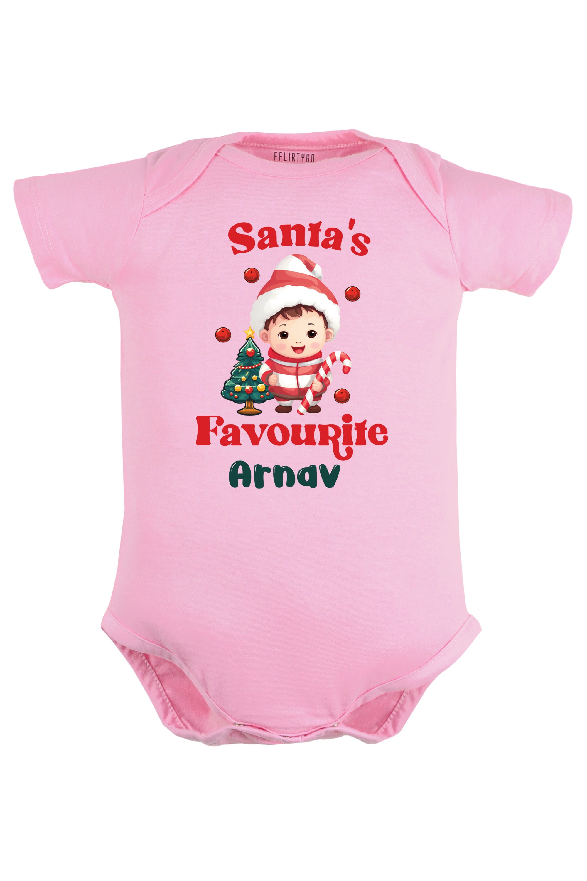 Santa's Favourite Baby Romper | Onesies w/ Custom Name