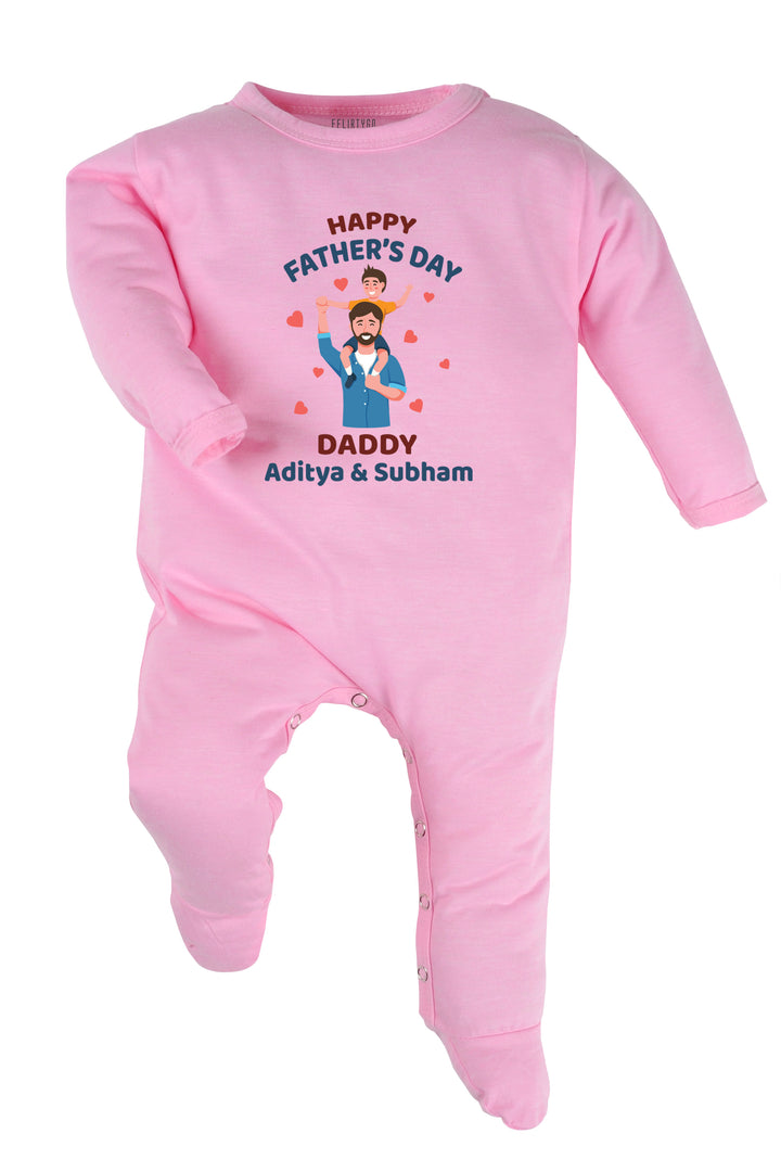 Happy Father's Day Daddy Baby Romper | Onesies w/ Custom Name