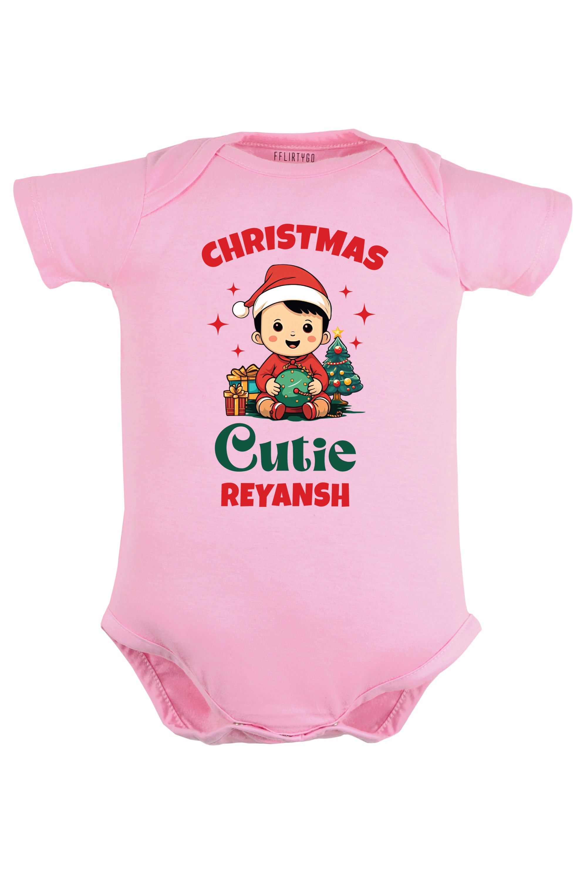 Christmas Cutie Baby Romper | Onesies w/ Custom Name