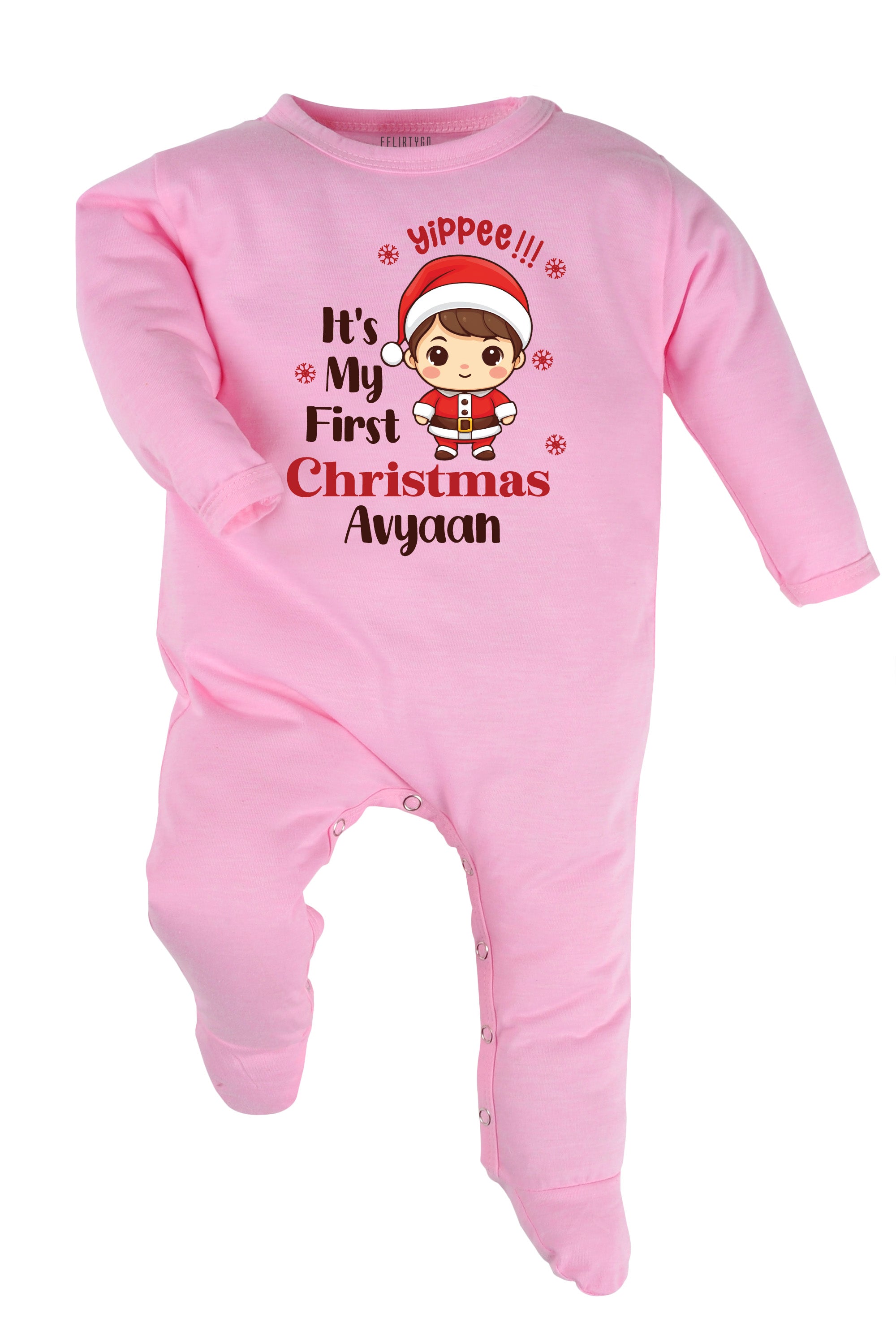 Yippee It's My First Christmas Baby Romper | Onesies w/ Custom Name