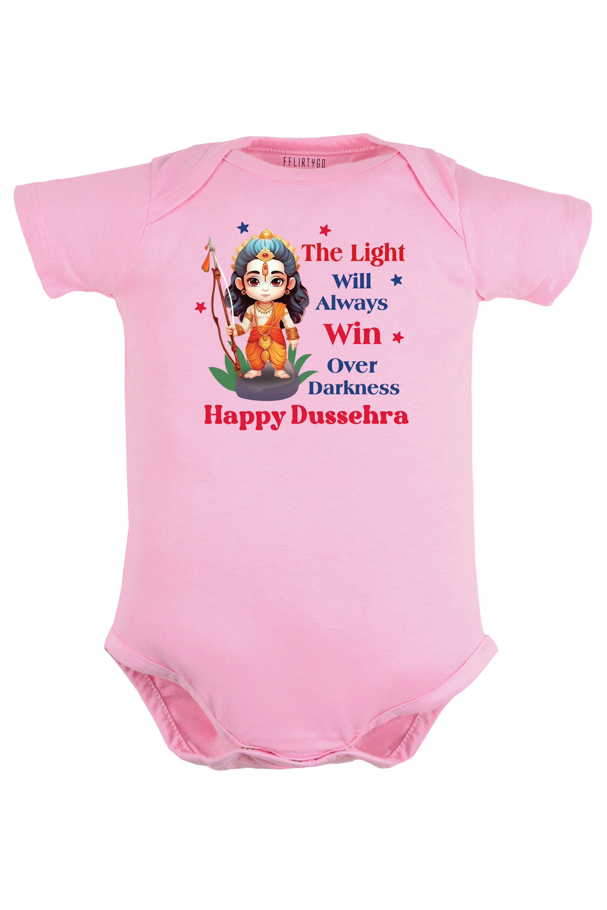 The Light Will Always Win Over Darkness Happy Dussehra Baby Romper | Onesies