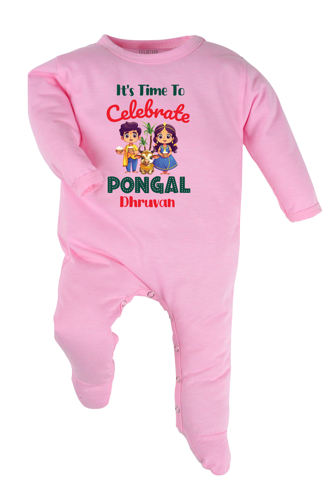 It's Time to Celebrate Pongal Baby Romper | Onesies w/ Custom Name