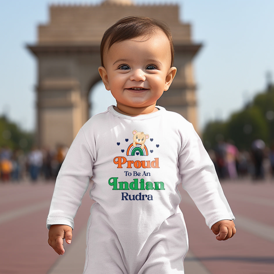 Proud To Be An Indian Baby Romper | Onesies w/ Custom Name