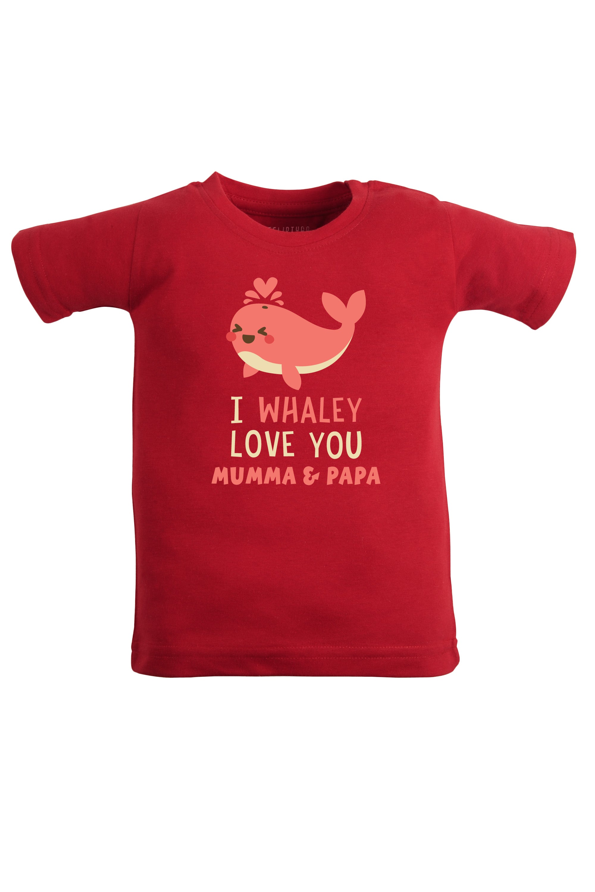 I Whaley Love You Mumma & Papa Kids T Shirt