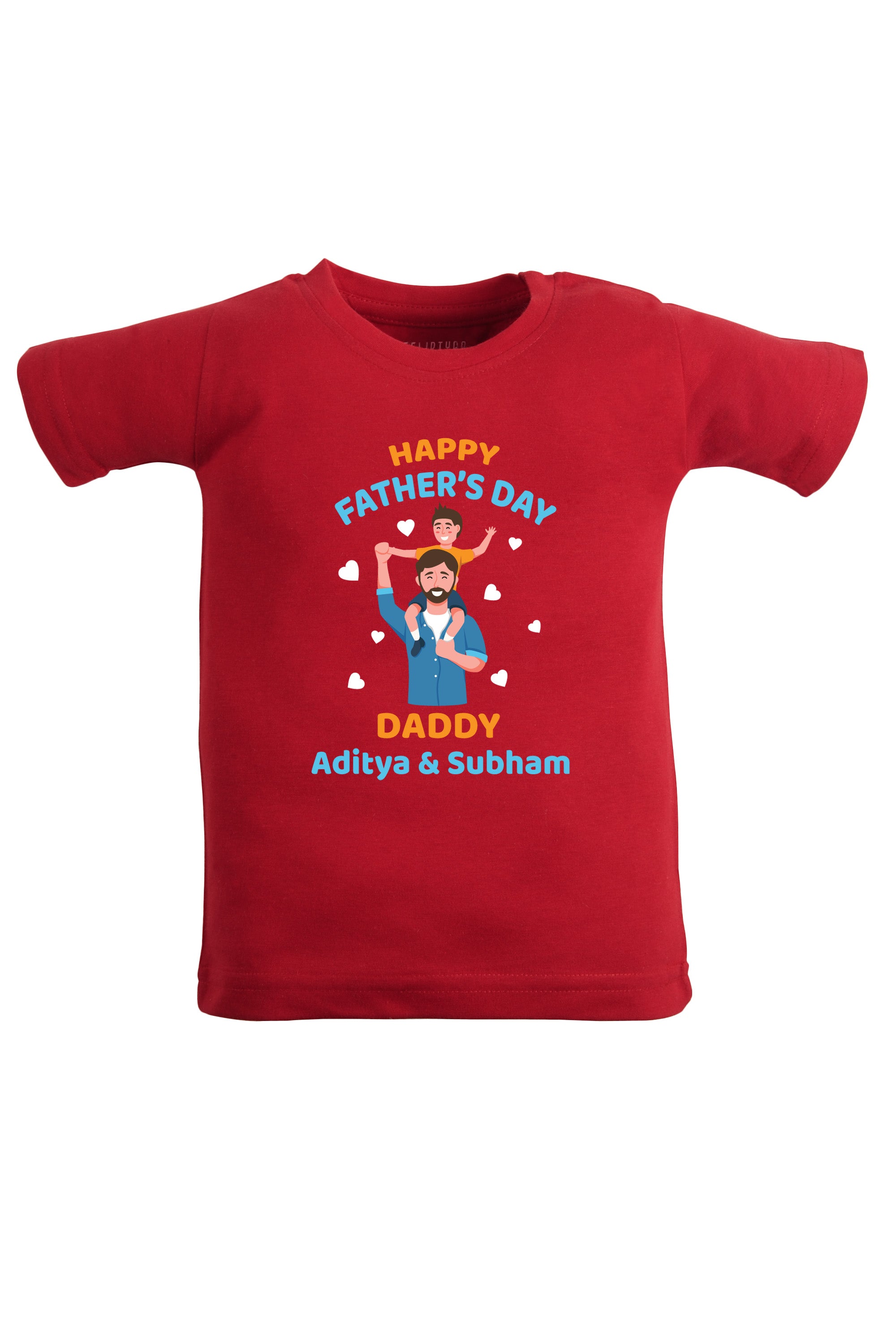 Happy Father's Day Daddy Kids Tshirt w/ Custom Name