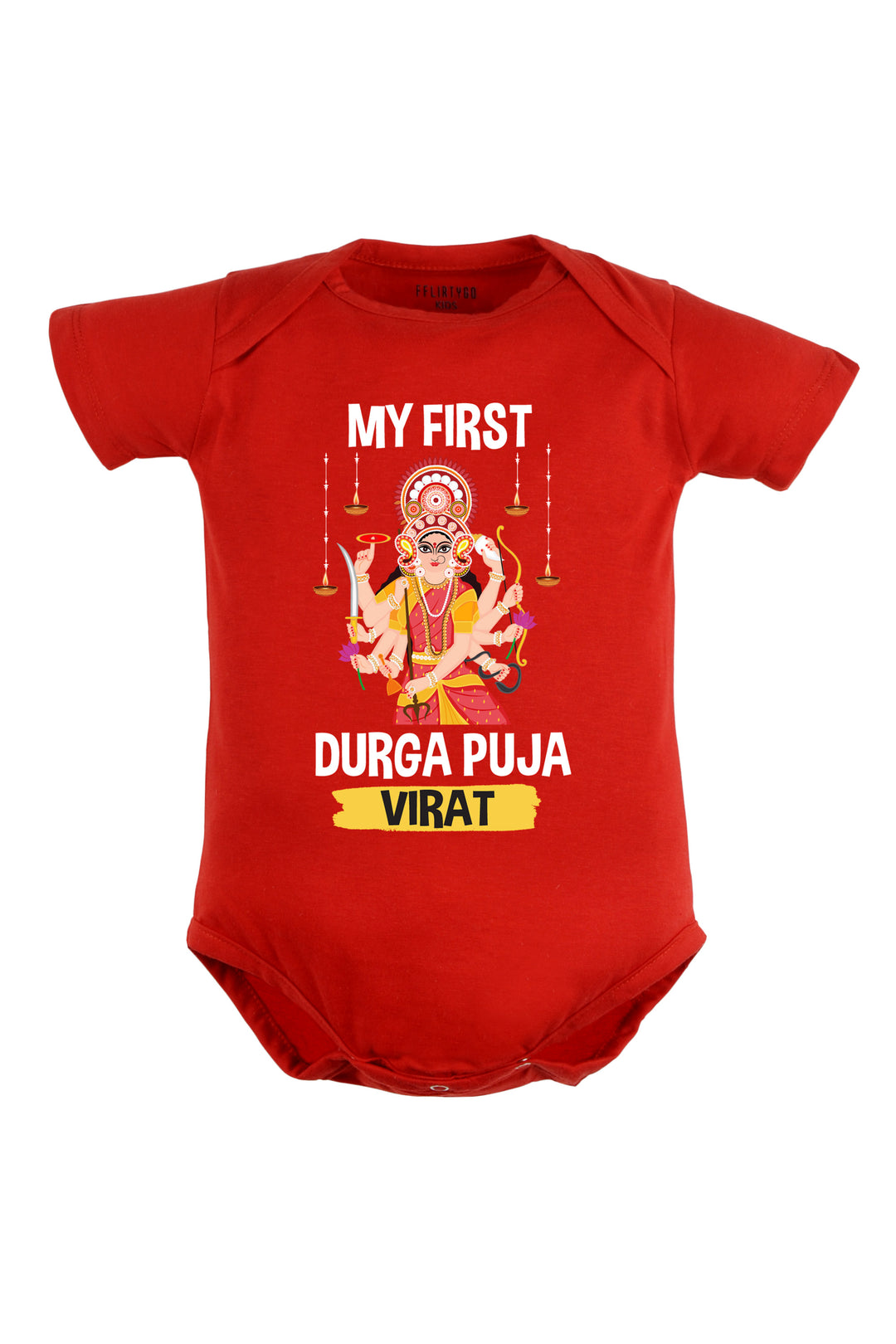 My First Durga Puja Baby Romper | Onesies w/ Custom Name