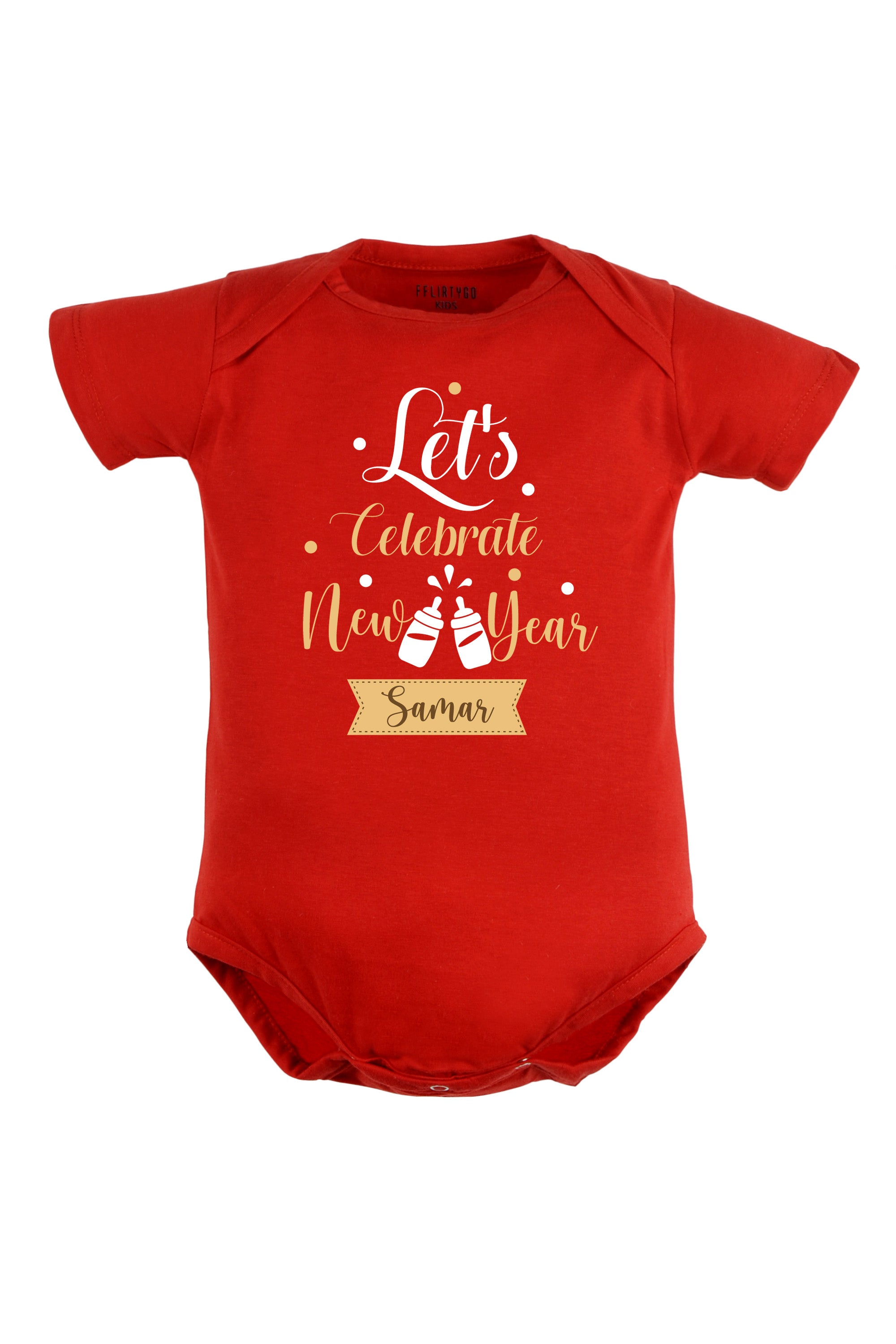 Let's Celebrate New Year Baby Romper | Onesies w/ Custom Name