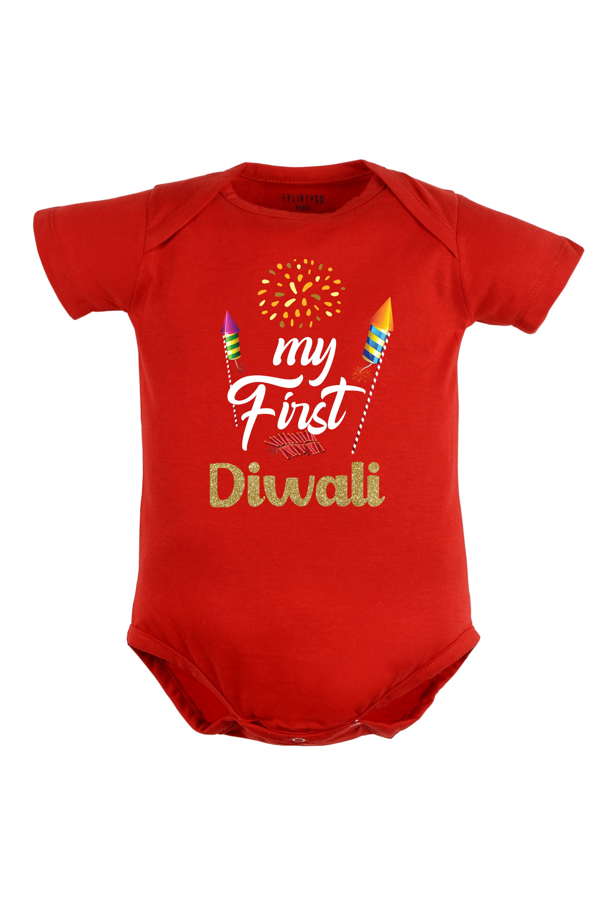 My First Diwali With Glitter Baby Romper | Onesies