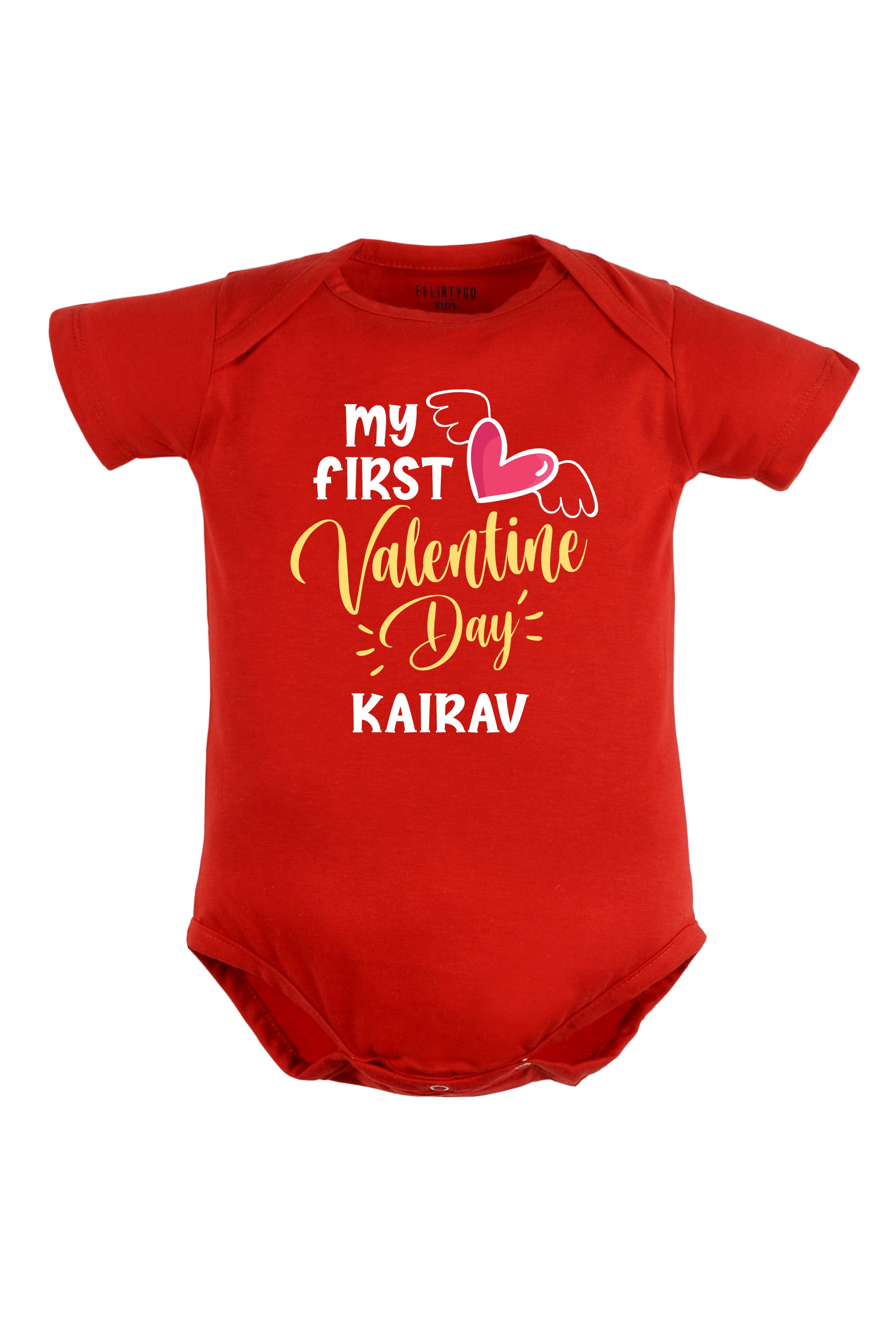 My First Valentine Day Baby Romper | Onesies w/ Custom Name