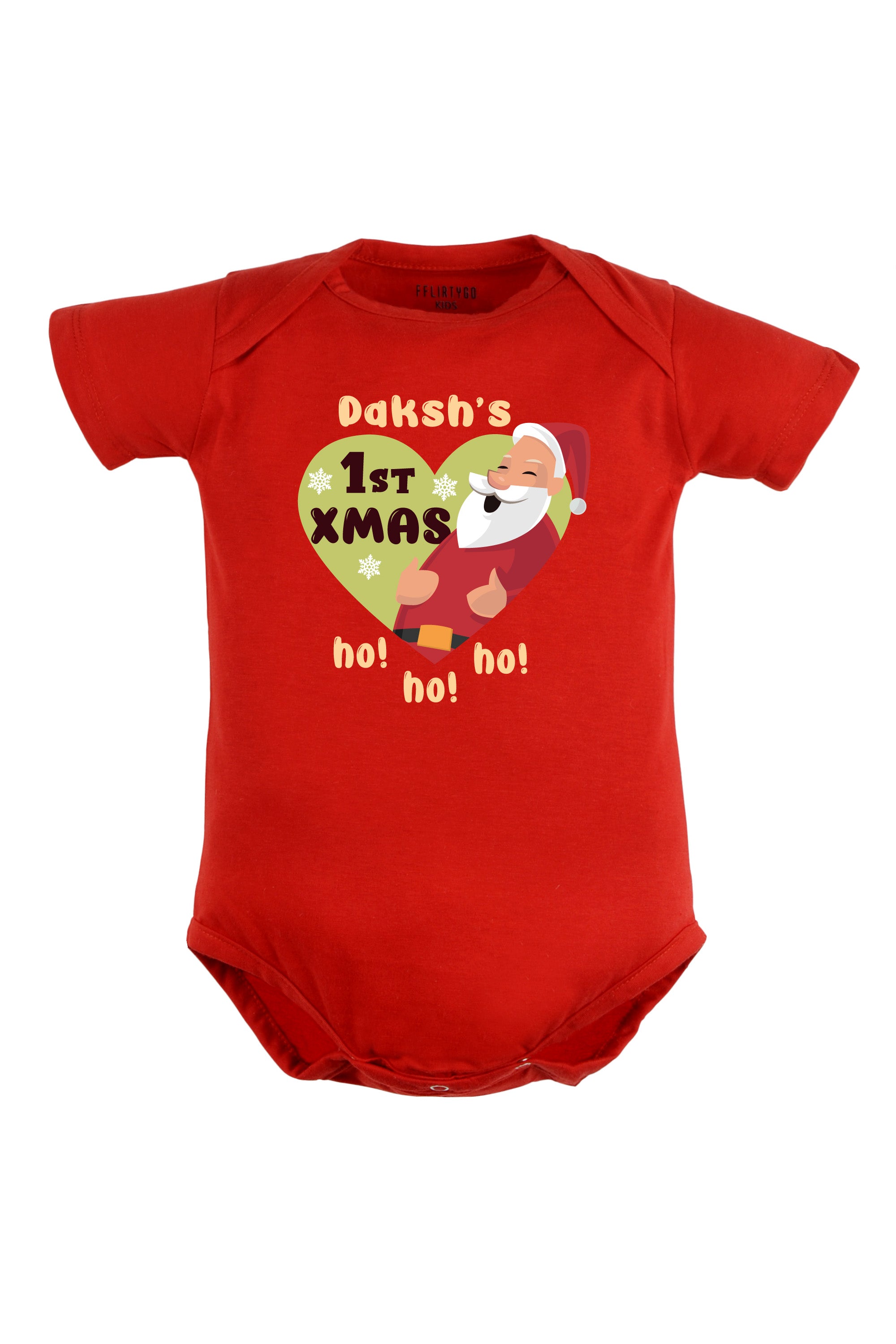 Ist Xmas ho ho ho Baby Romper | Onesies w/ Custom Name