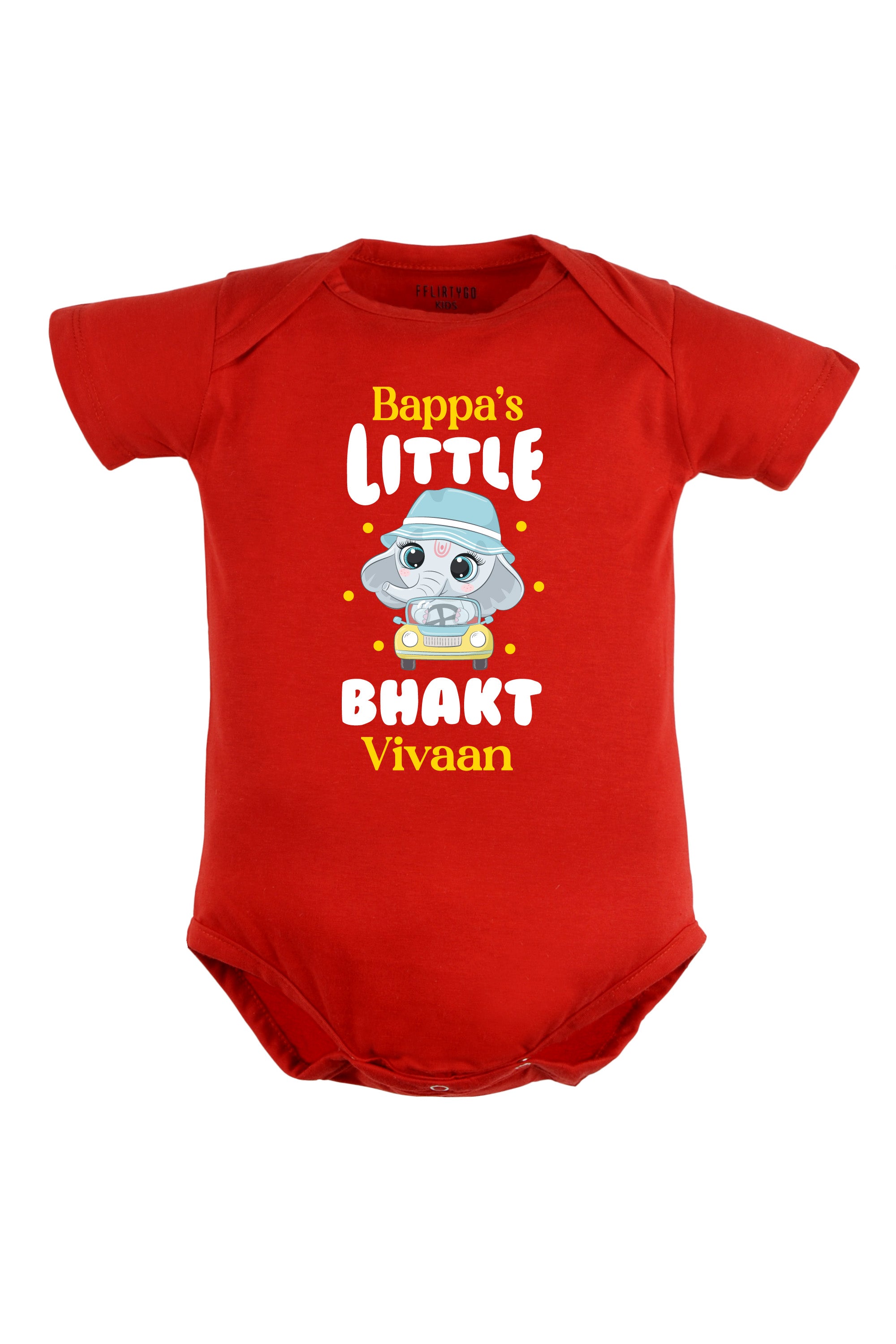 Bappa's Little BHAKT Baby Romper | Onesies w/ Custom Name