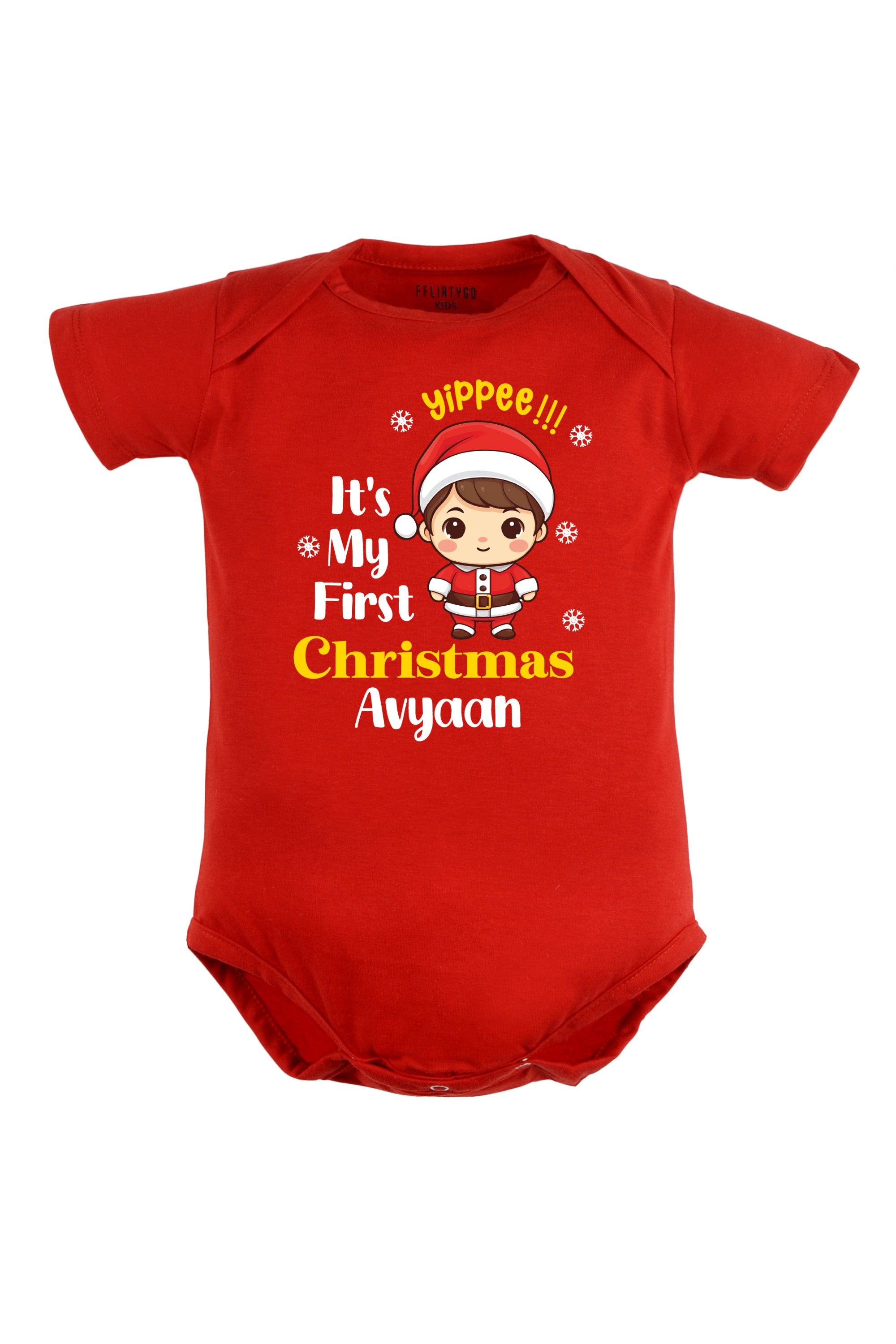 Yippee It's My First Christmas Baby Romper | Onesies w/ Custom Name