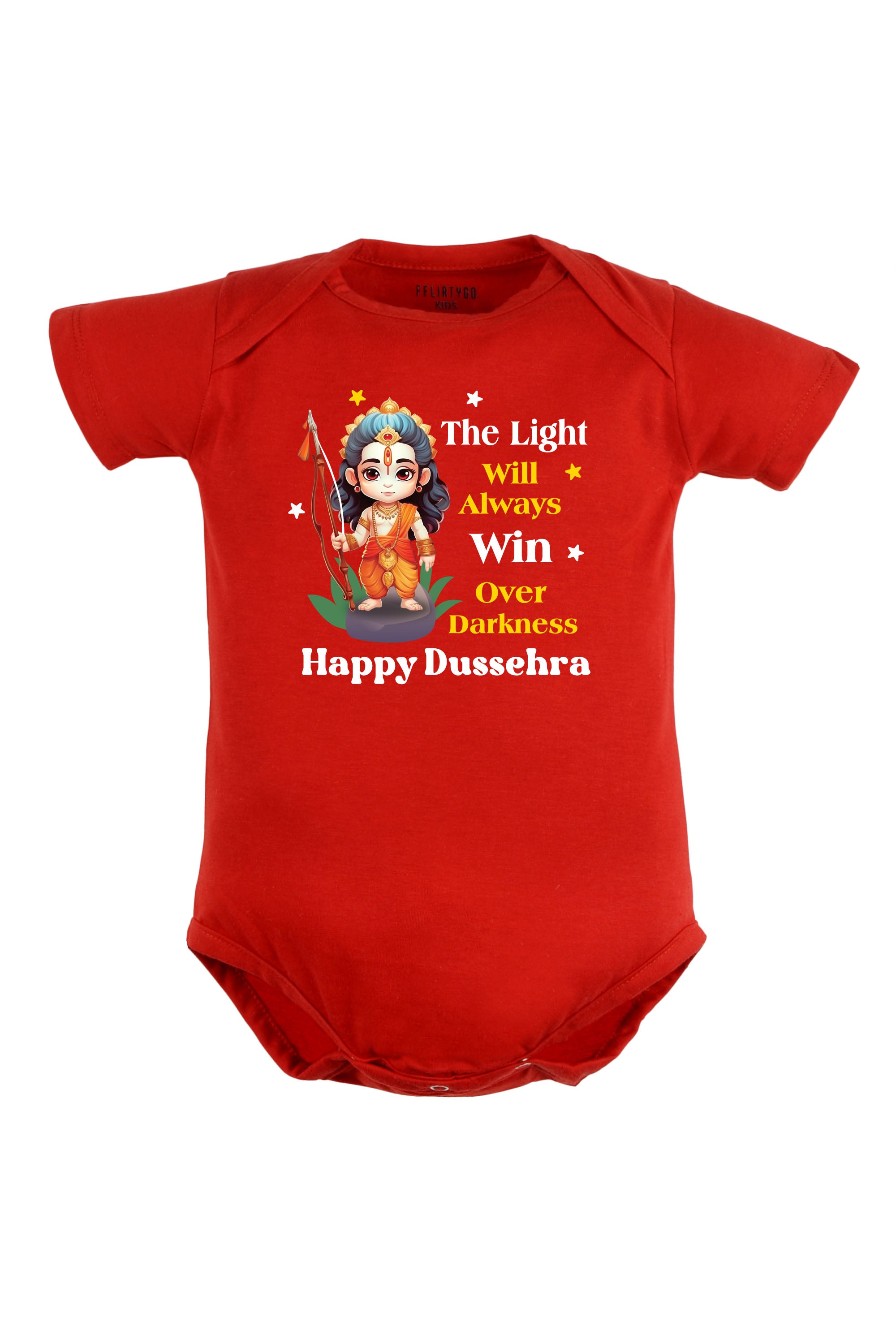 The Light Will Always Win Over Darkness Happy Dussehra Baby Romper | Onesies