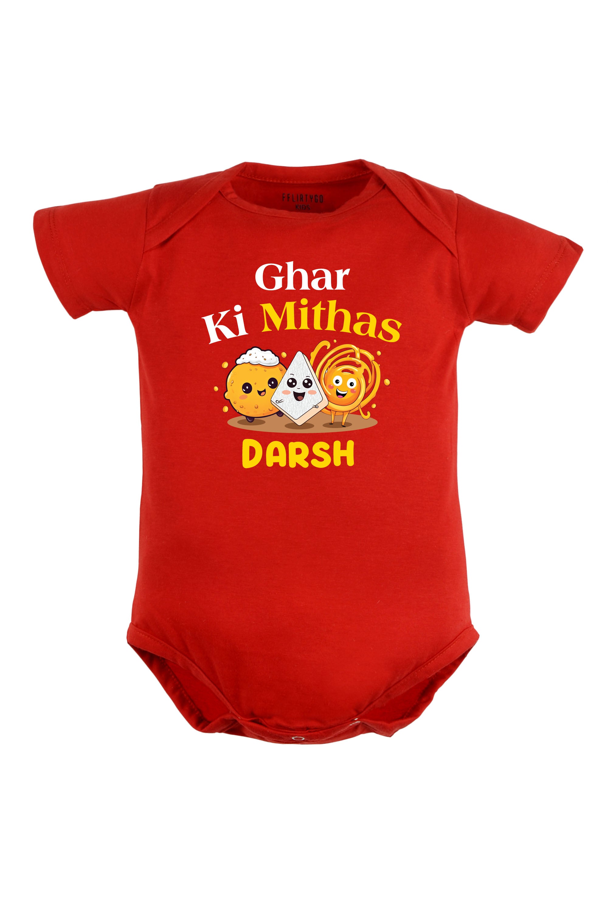 Ghar Ki Mithas Baby Romper | Onesies w/ Custom Name