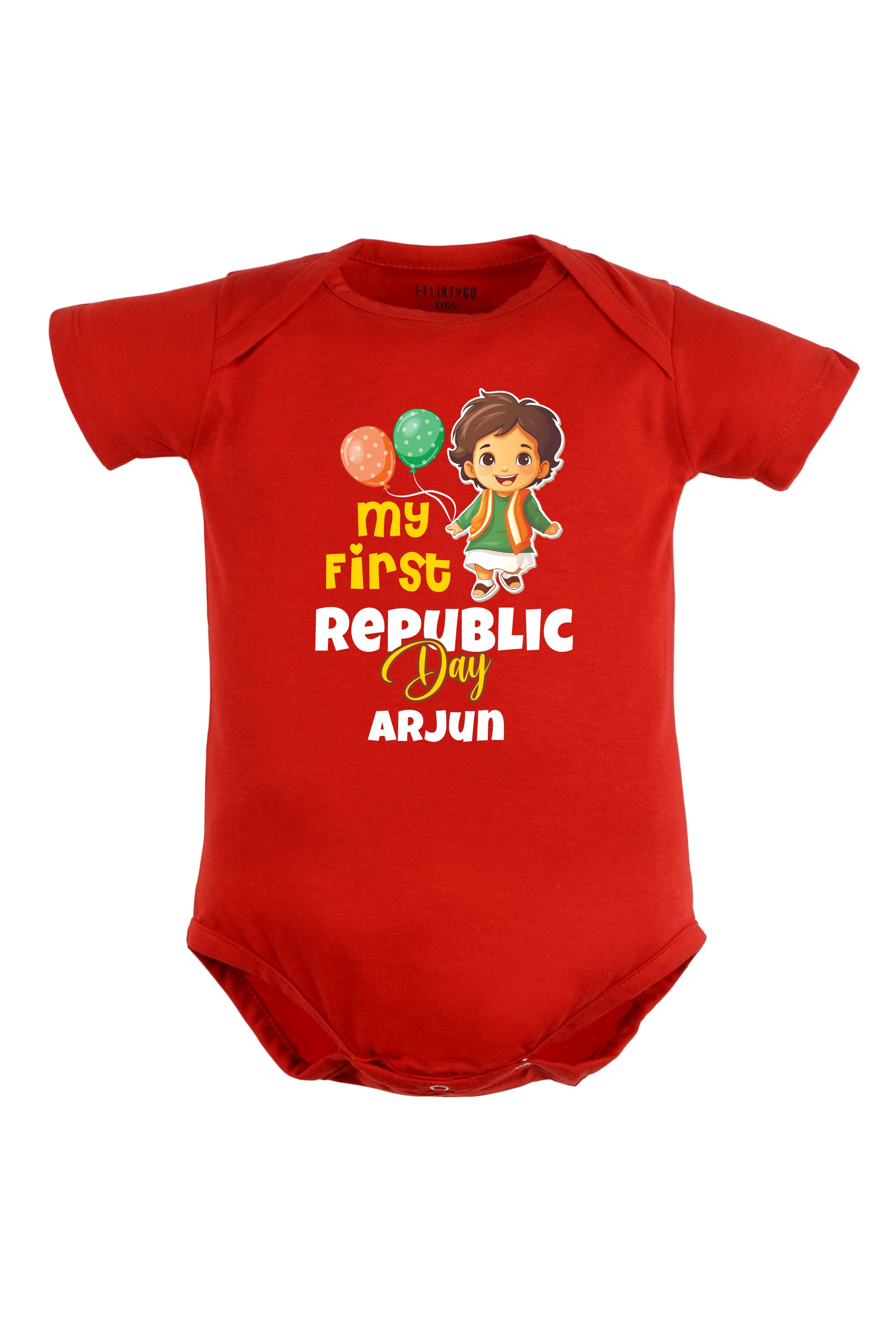 My First Republic Day Baby Romper | Onesies w/ Custom Name