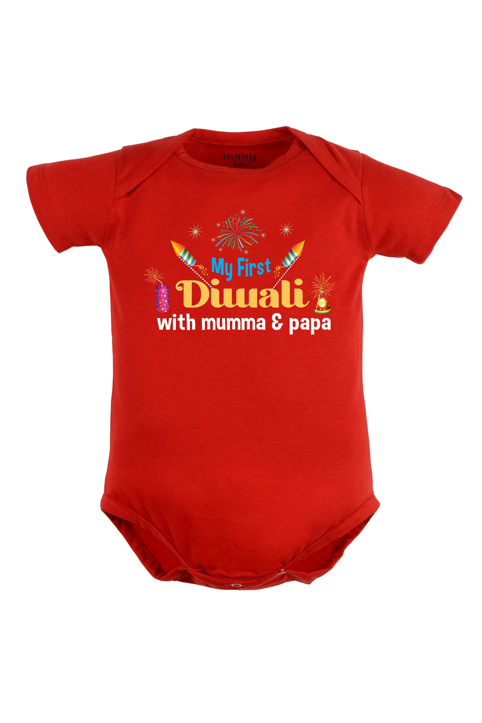 My First Diwali With Mumma & Papa Baby Romper | Onesies