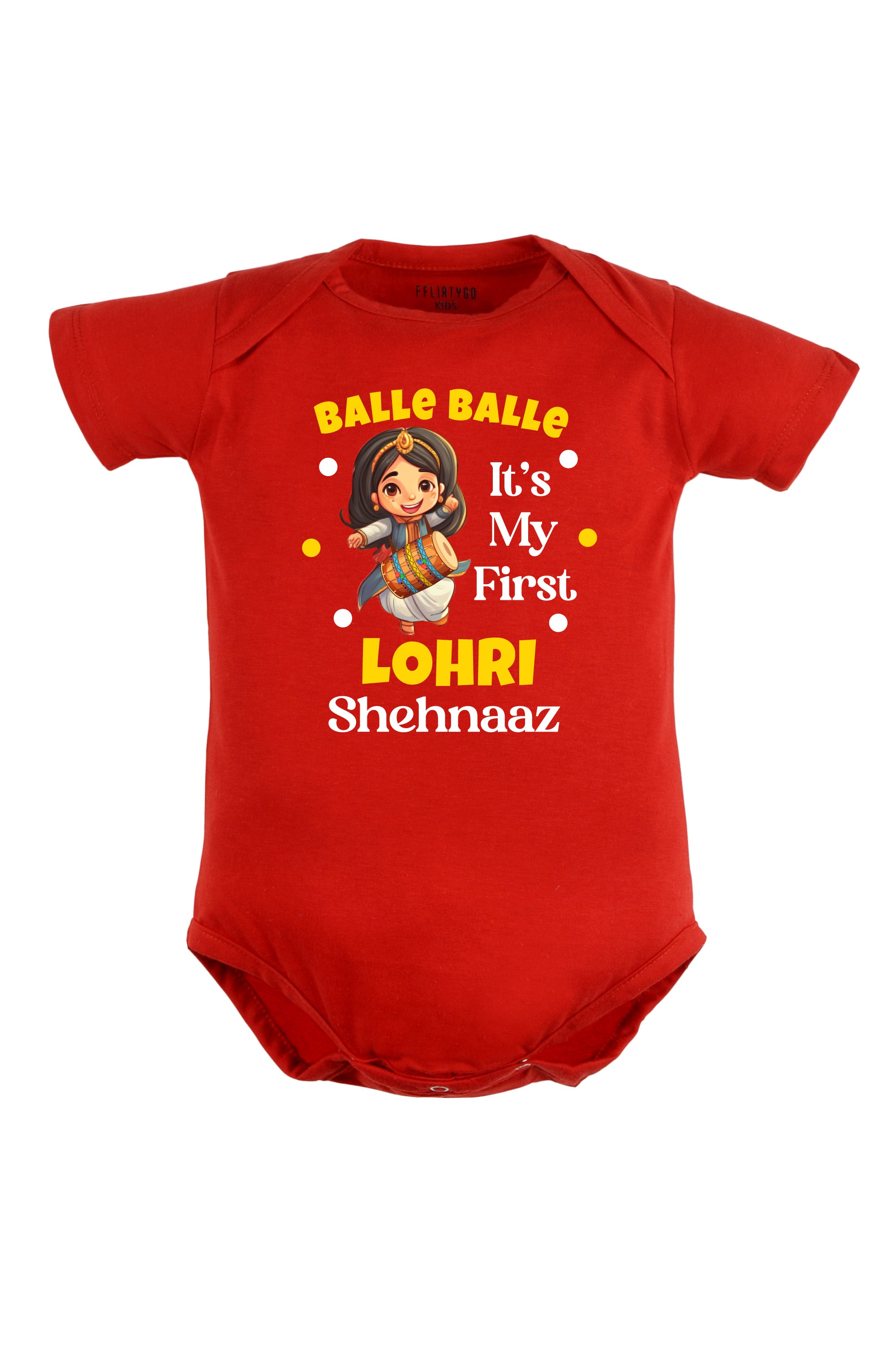 Balle Balle It's My First Lohri Baby Romper | Onesies w/ Custom Name