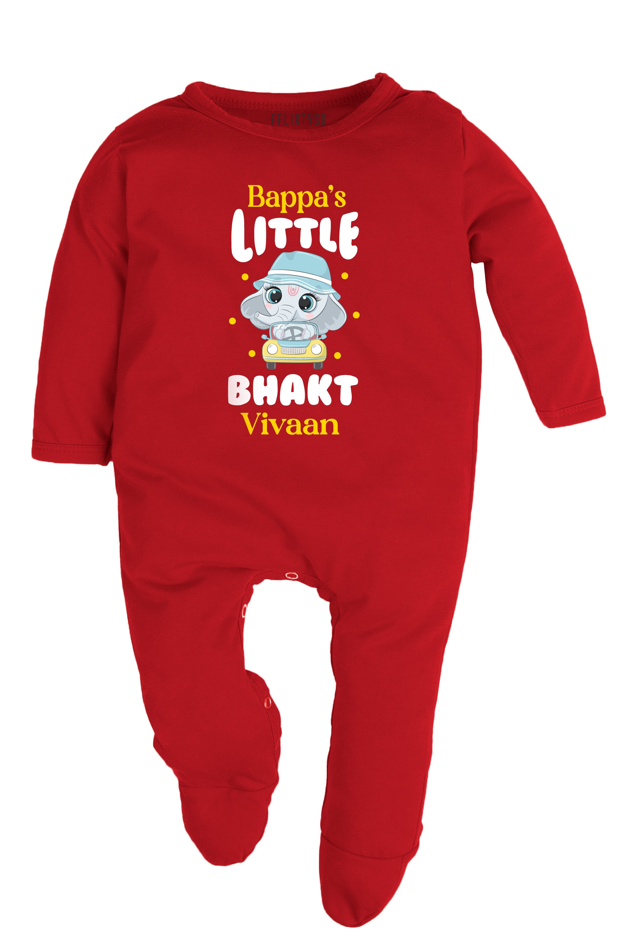 Bappa's Little BHAKT Baby Romper | Onesies w/ Custom Name