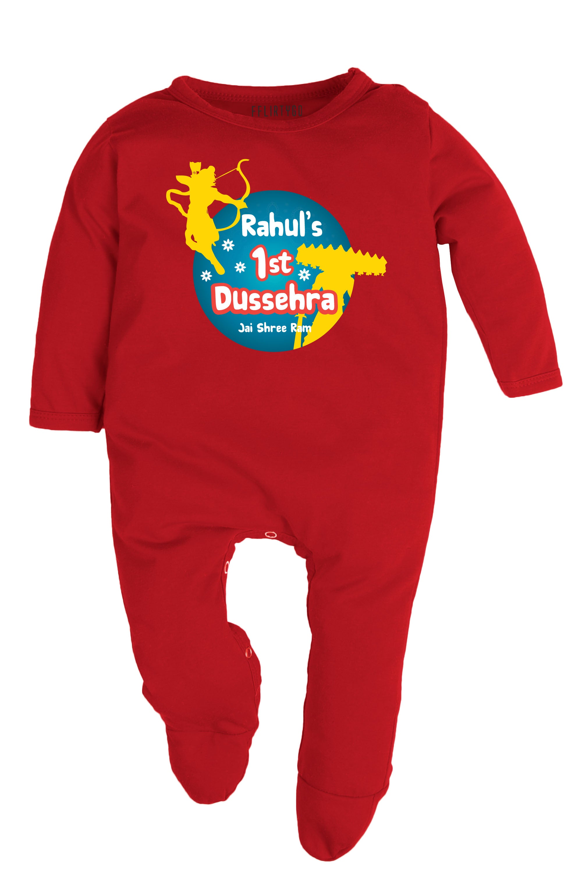 My 1st Dussehra Jai Shree Ram Baby Romper | Onesies w/ Custom Name