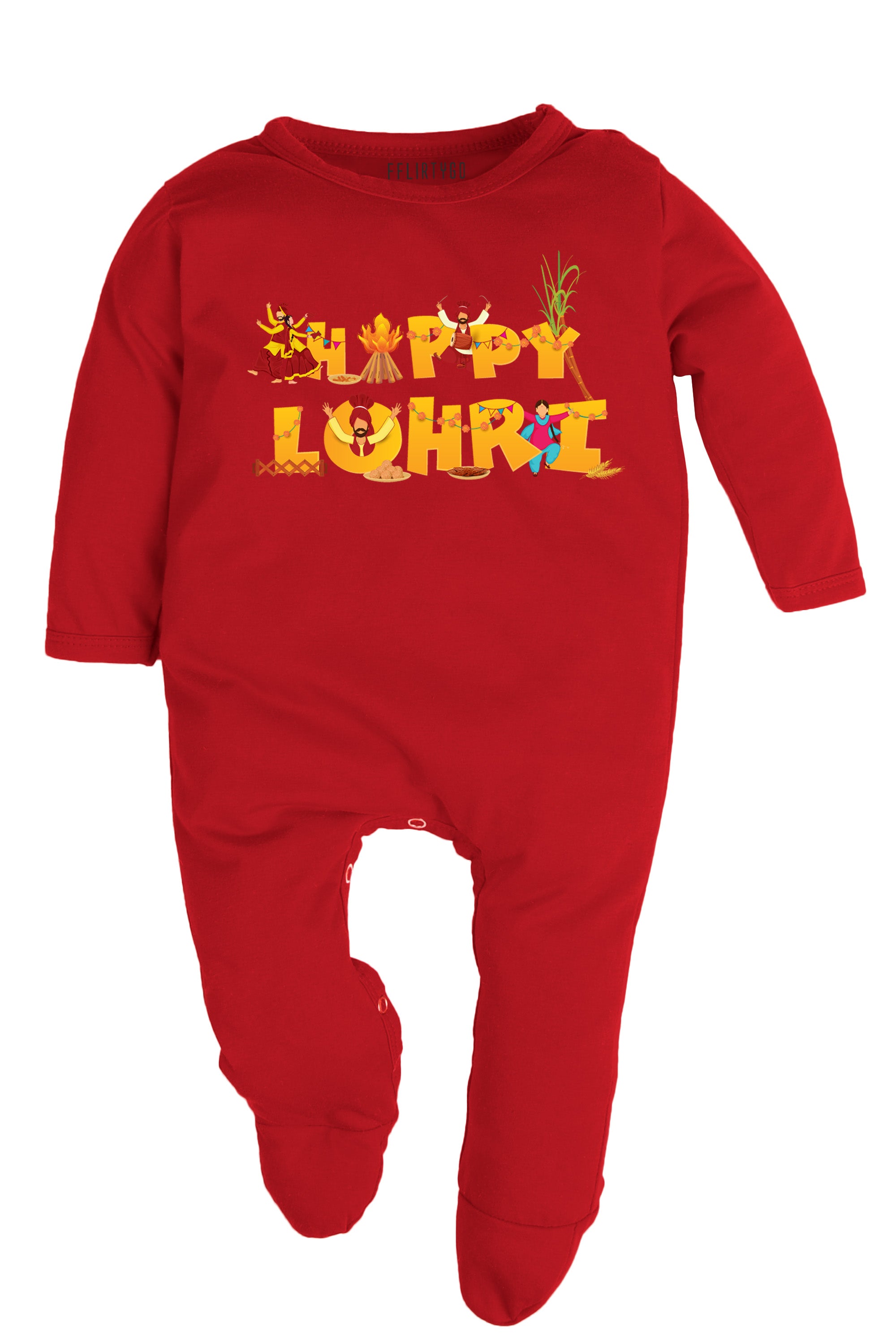 Happy Lohri (Bhangra) Baby Romper | Onesies