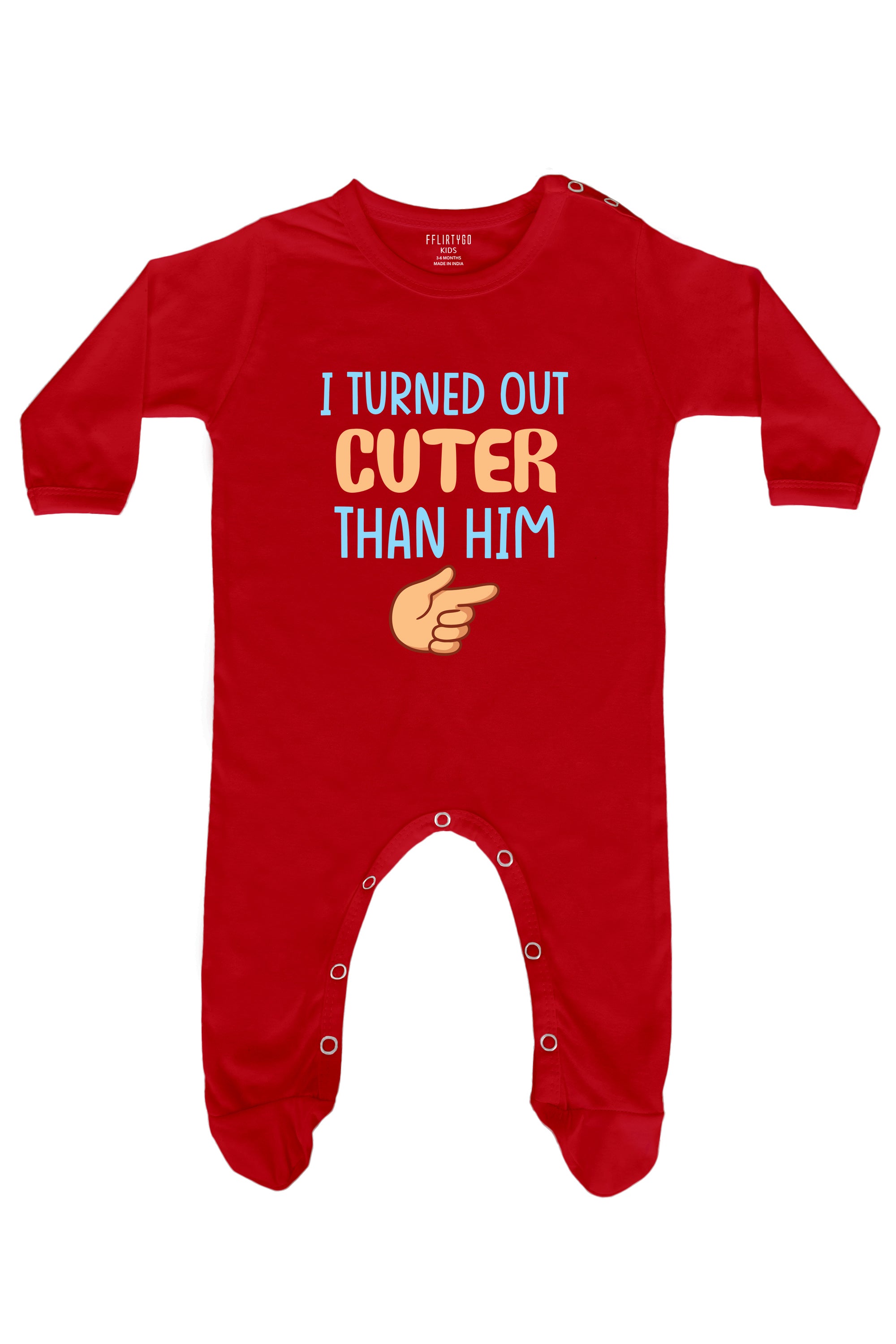 I Turned Out Cuter Than Him Baby Romper | Onesies