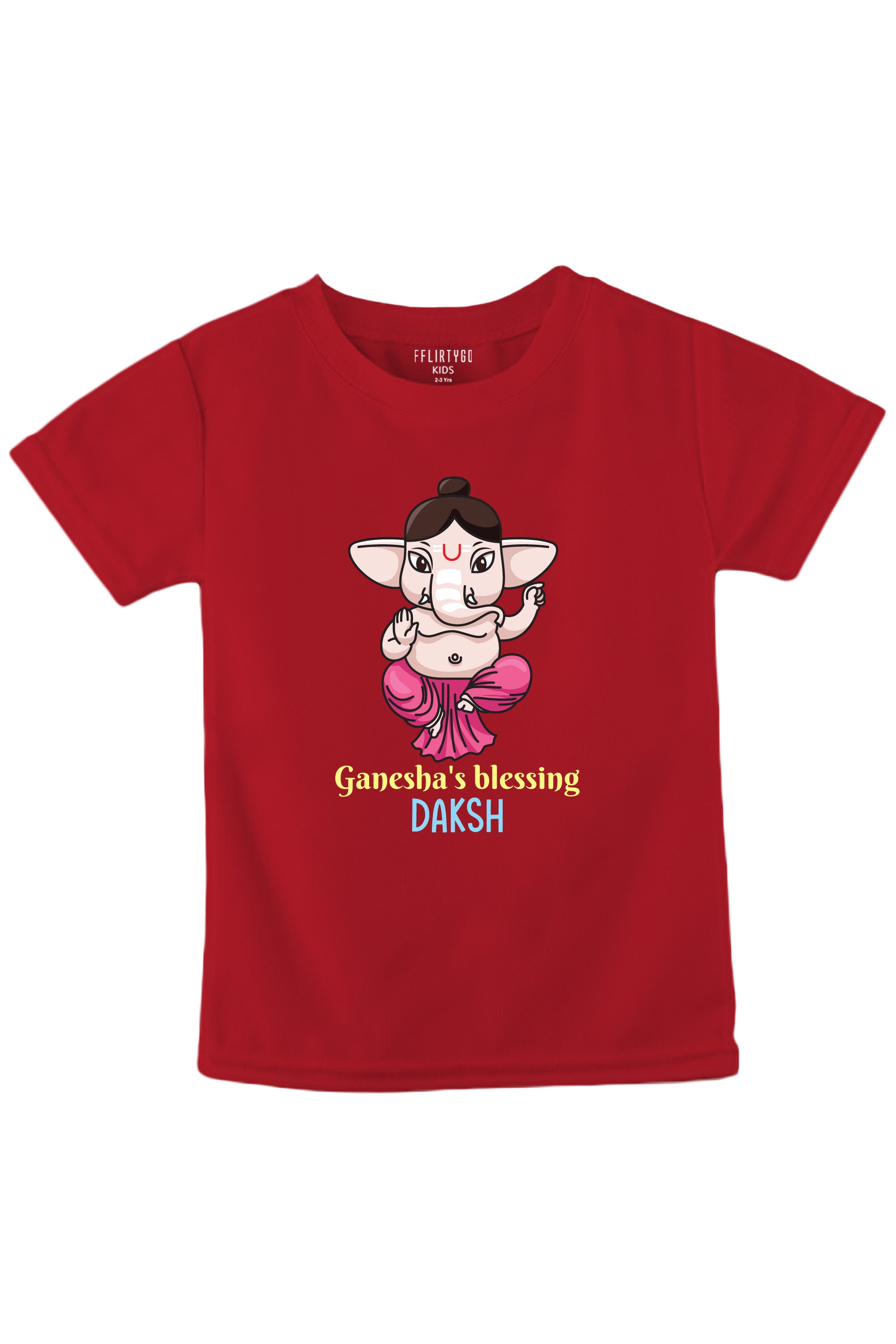 Ganesha's Blessing Kids T Shirt w/ Custom Name