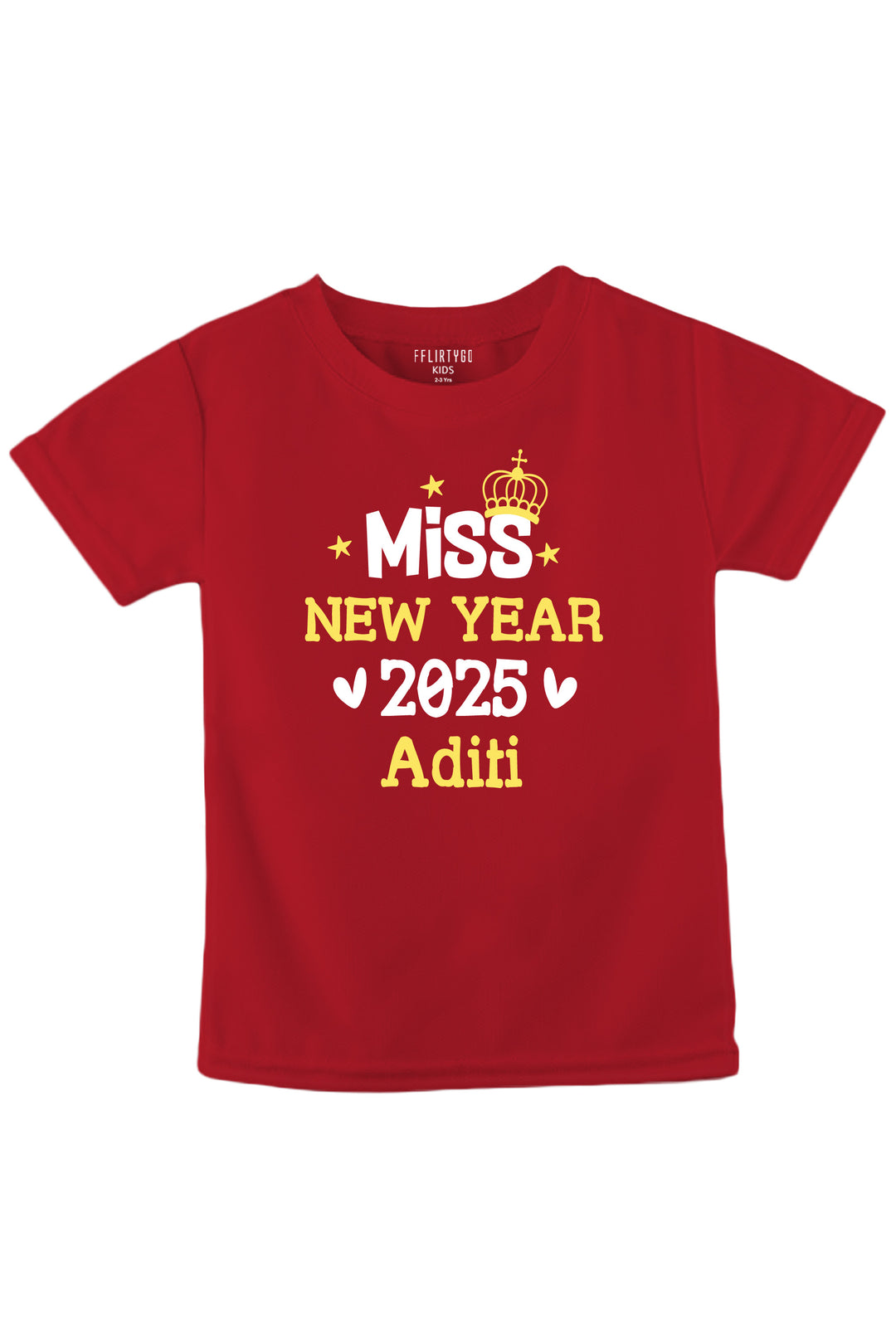 Miss New Year 2025 Kids T Shirt w/ Custom Name