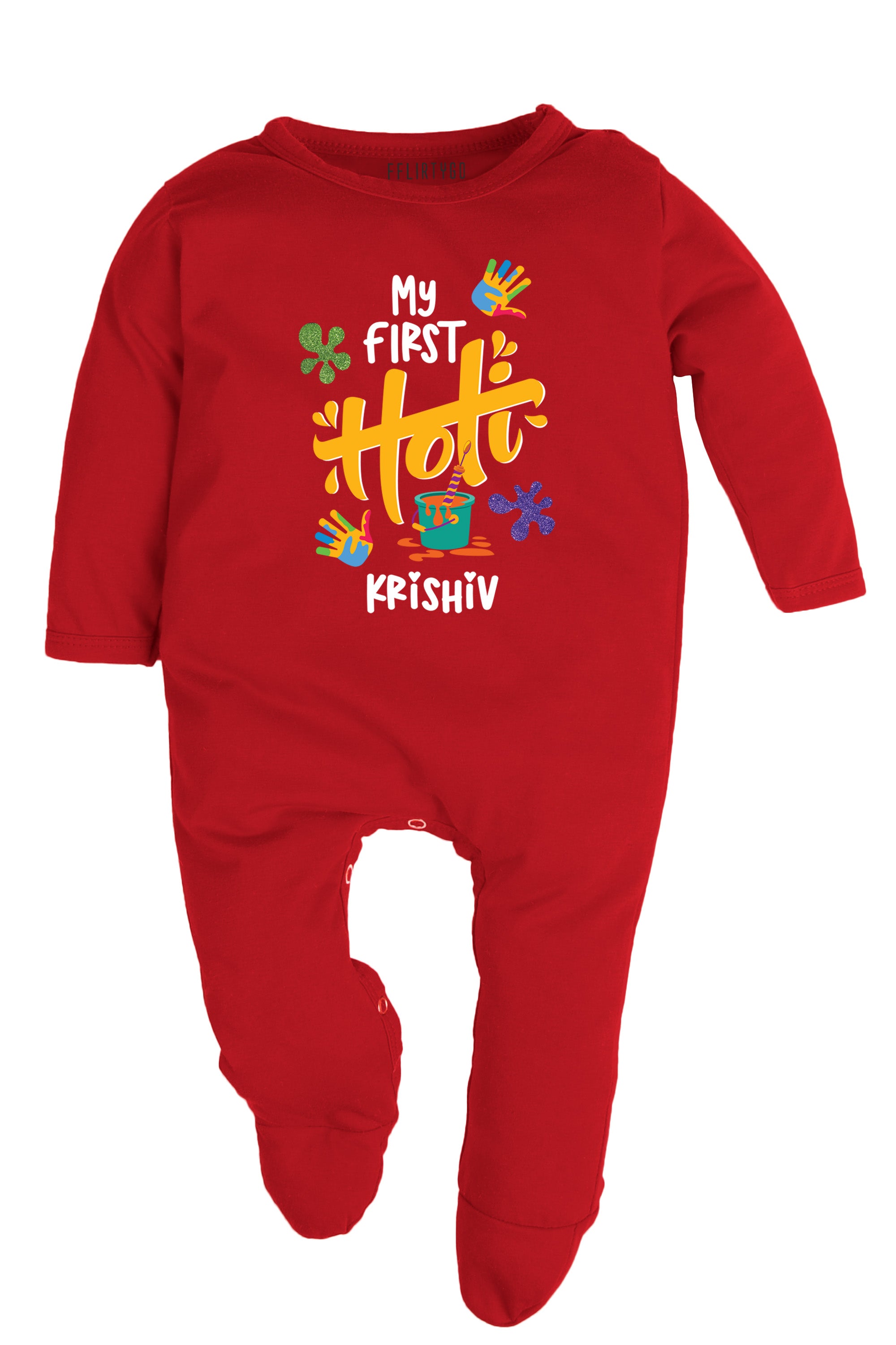 My First Holi Baby Romper | Onesies w/ Custom Name