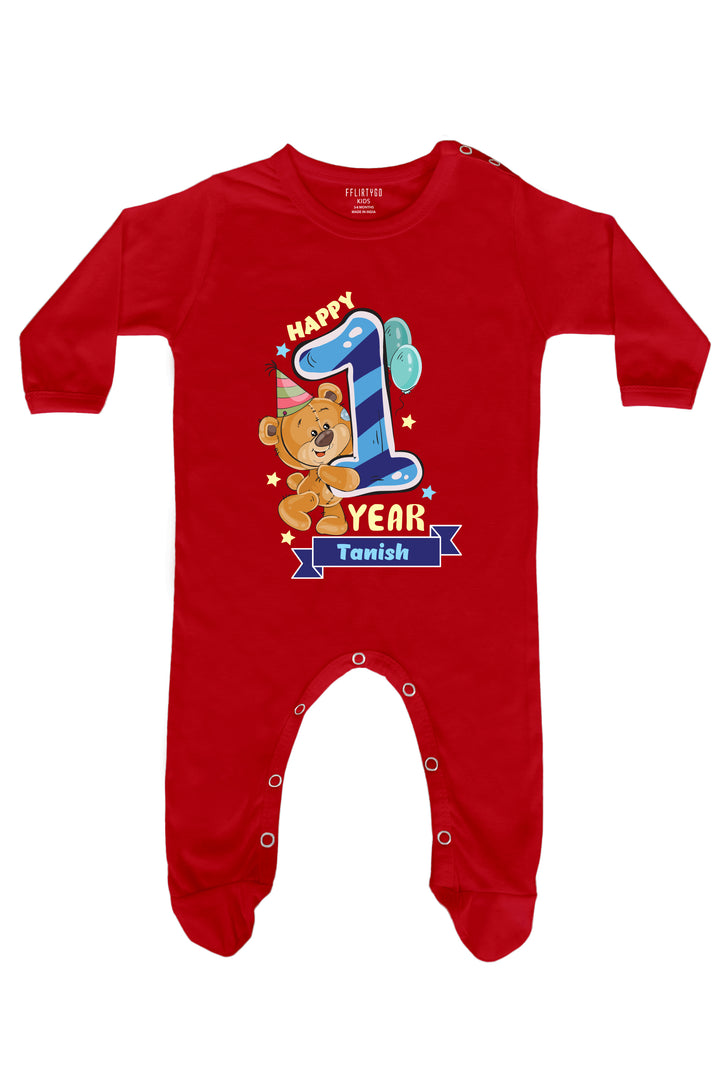 Happy One Year Milestone Baby Romper | Onesies w/ Custom Name