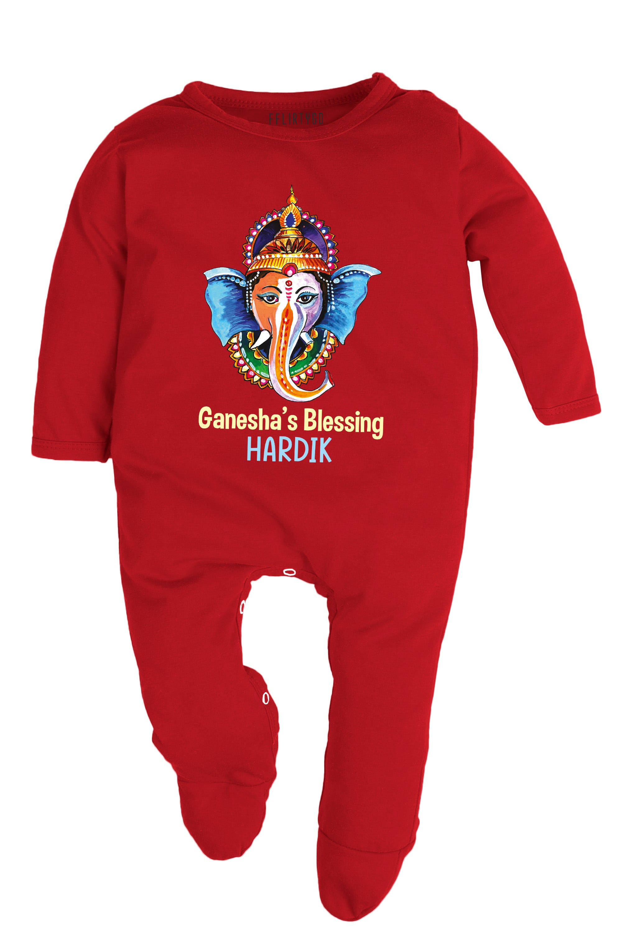 Ganesha's Blessing Baby Romper | Onesies w/ Custom Name