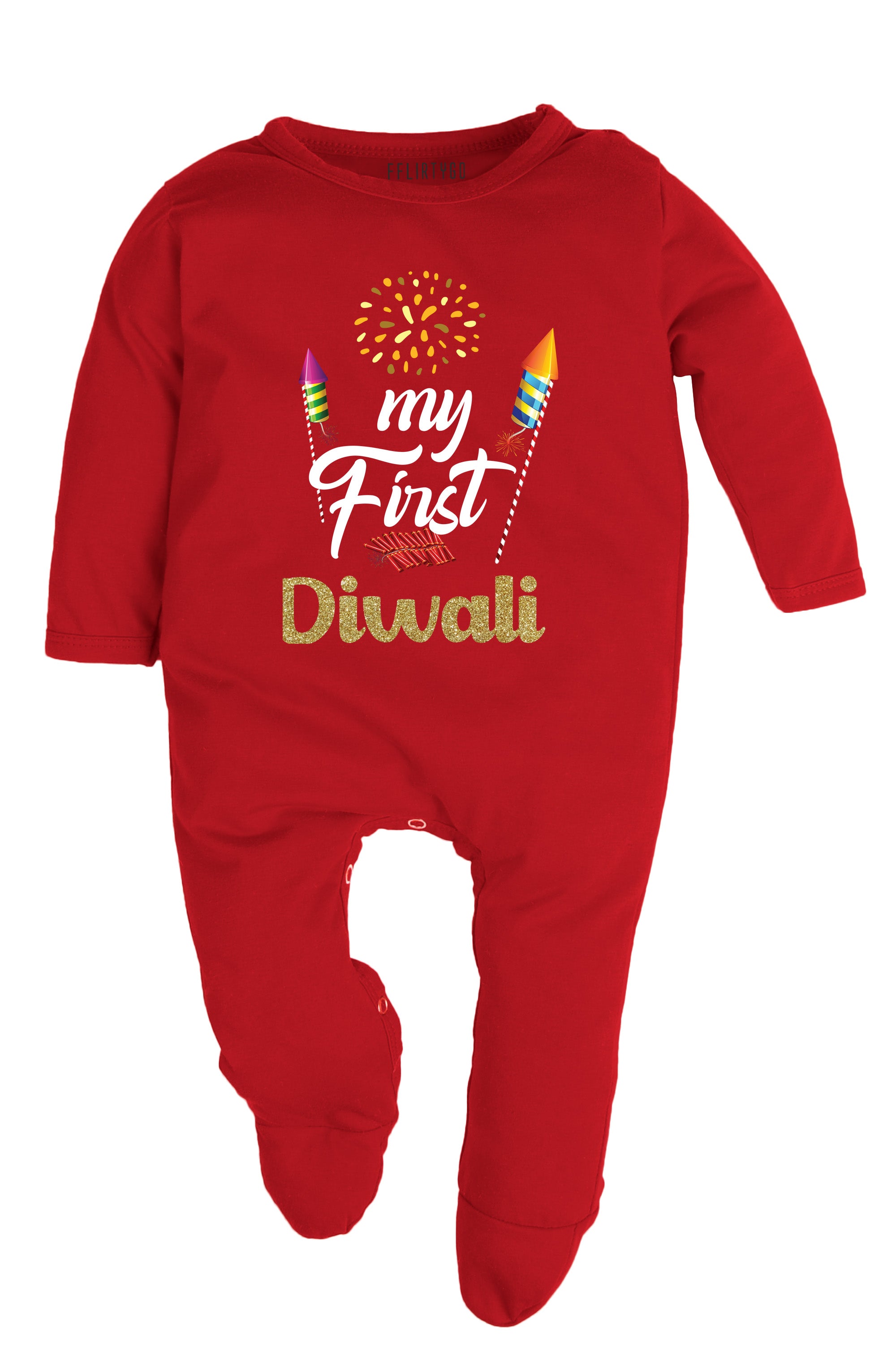 My First Diwali With Glitter Baby Romper | Onesies