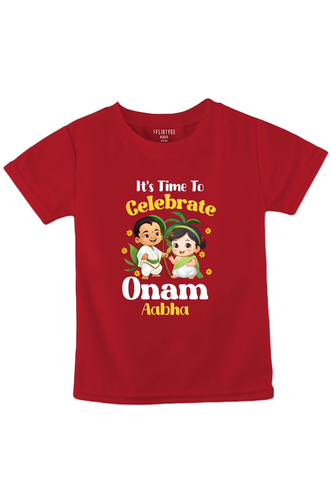 It's Time To Celebrate Onam Kids T Shirt w/ Custom Name