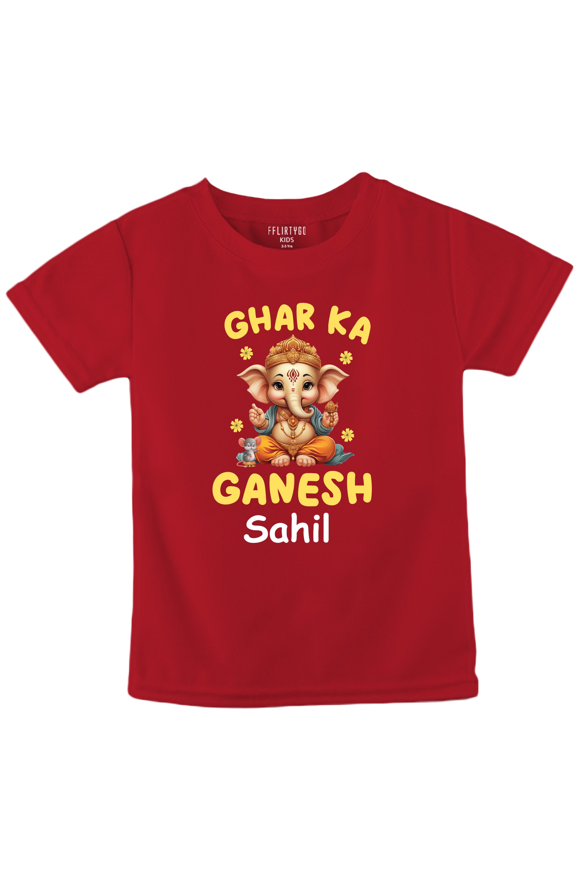 Ghar ka Ganesh Kids T Shirt w/ Custom Name