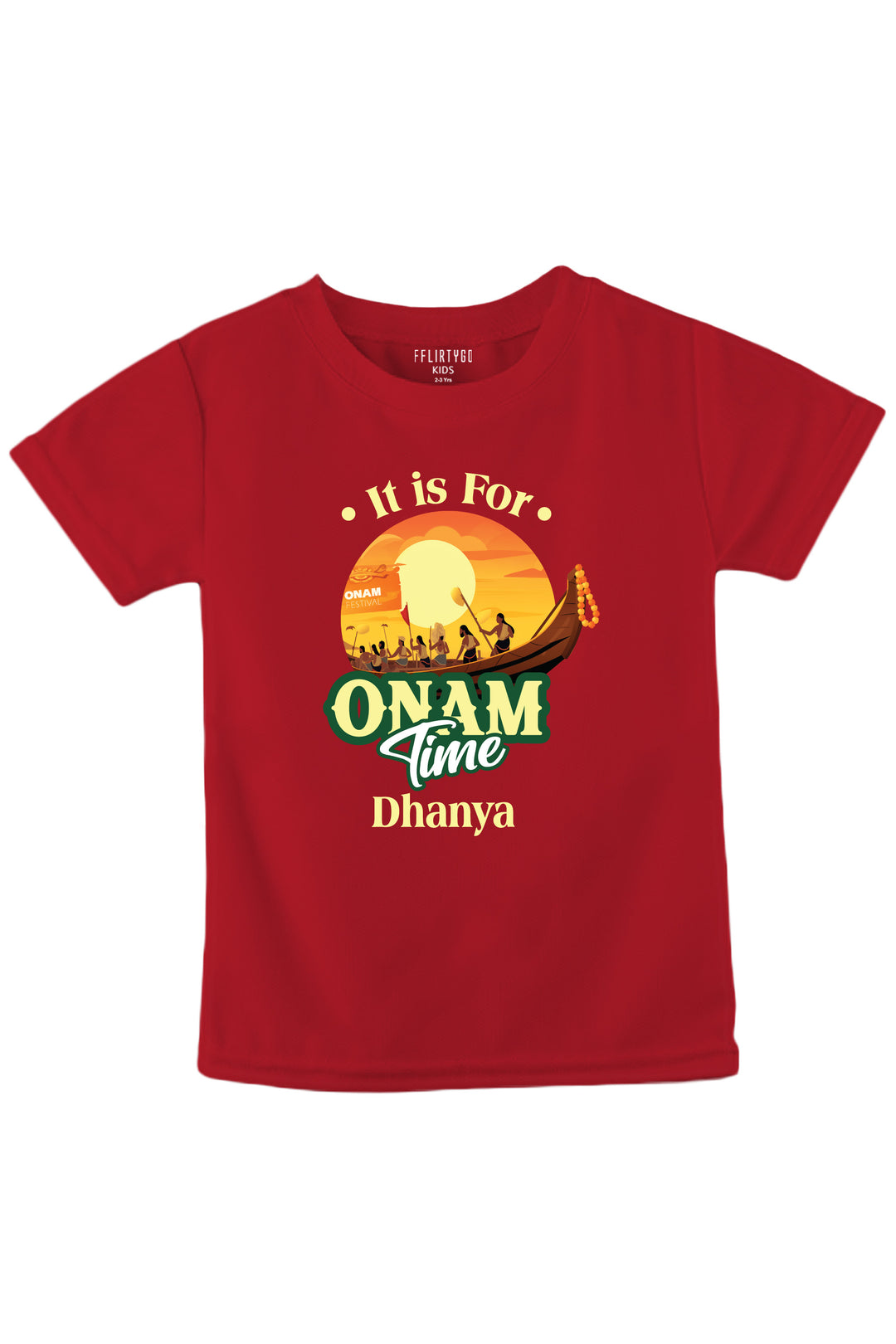 It Is For Onam Time Kids T Shirt w/ Custom Name