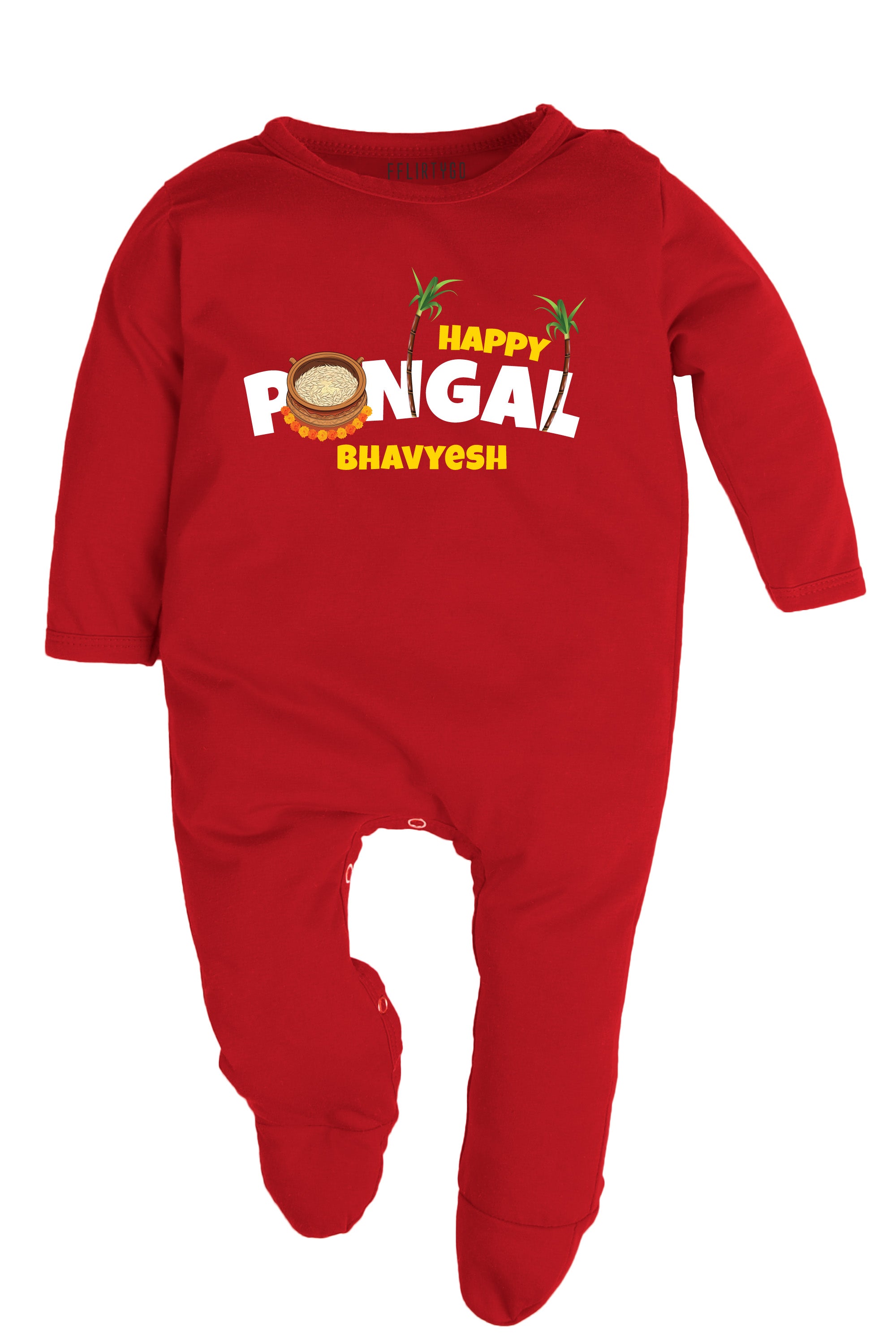 Happy Pongal Baby Romper | Onesies w/ Custom Name