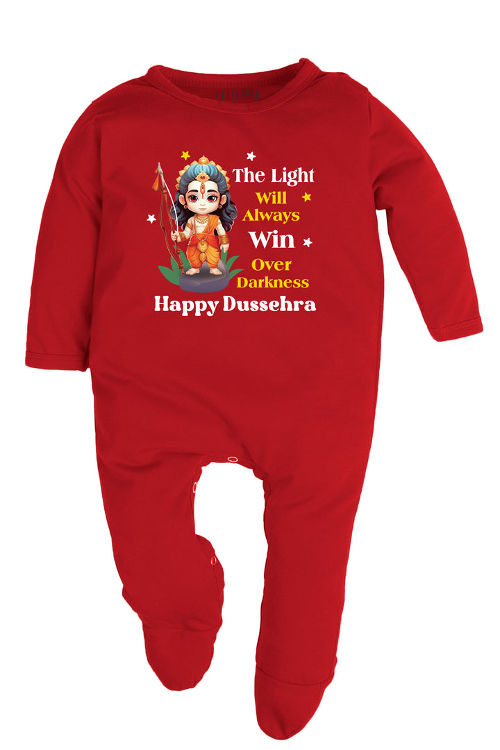 The Light Will Always Win Over Darkness Happy Dussehra Baby Romper | Onesies
