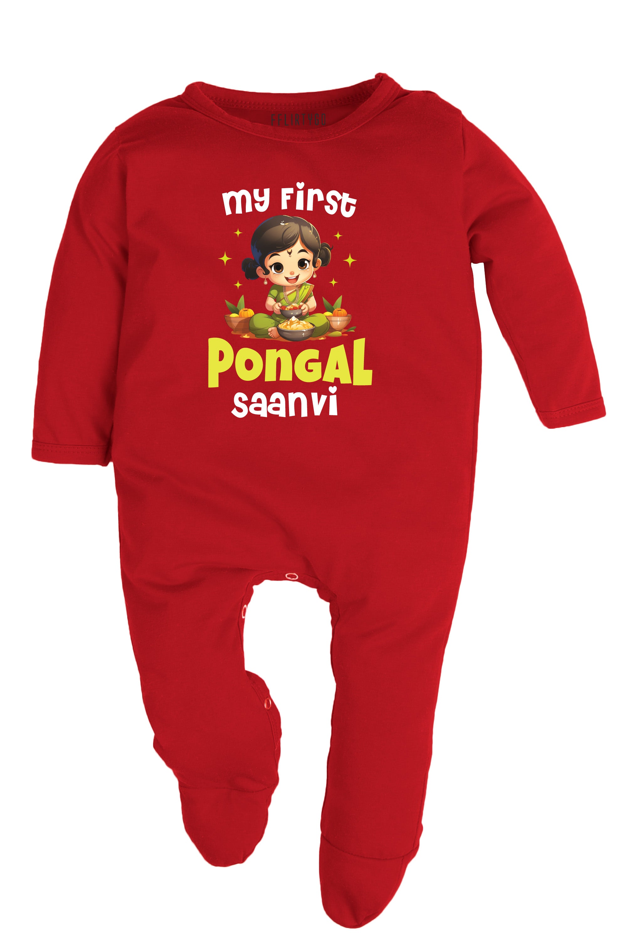 My First pongal (Girl) Baby Romper | Onesies w/ Custom Name