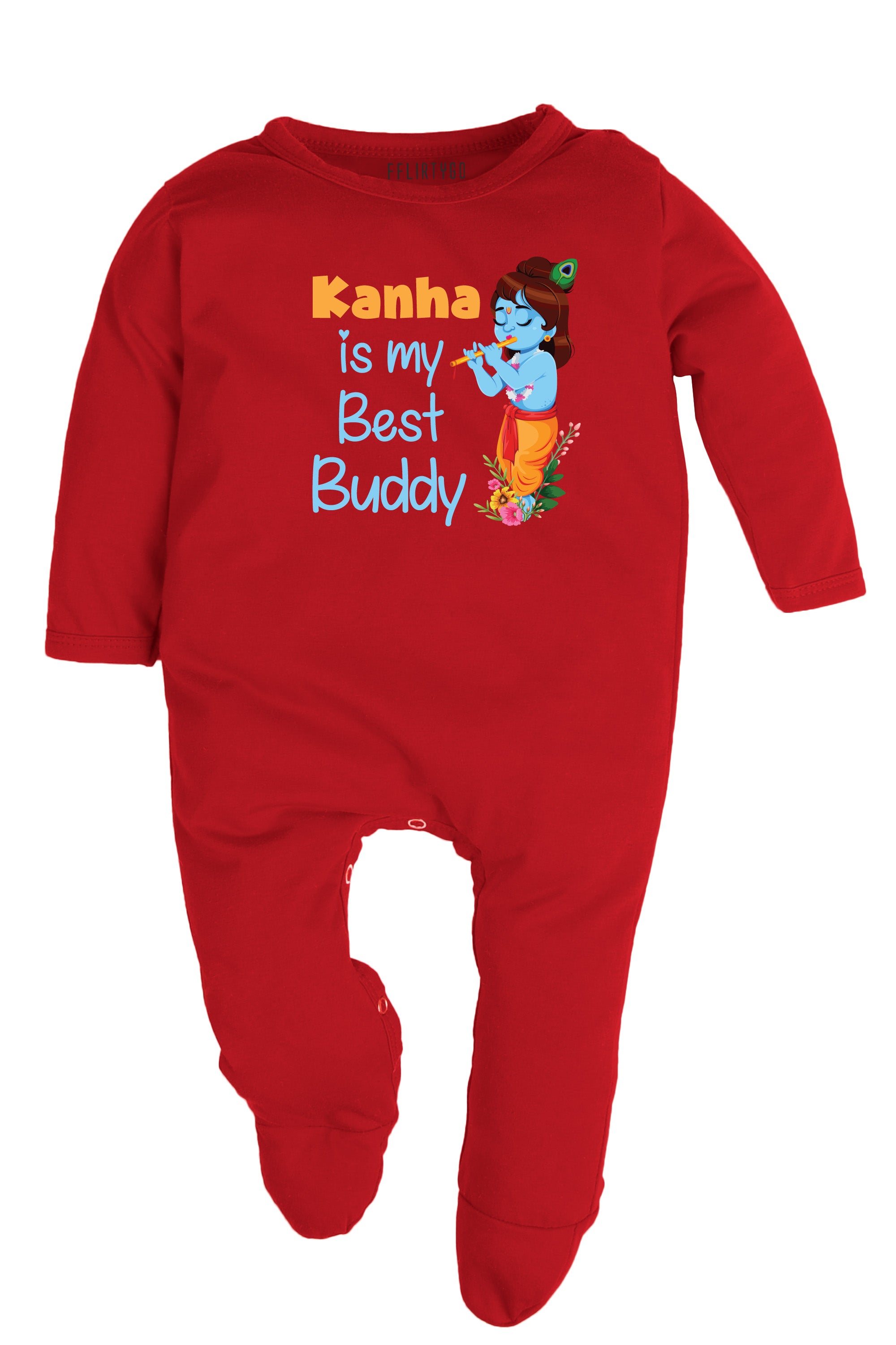 Kanha Is My Best Buddy Baby Romper | Onesies