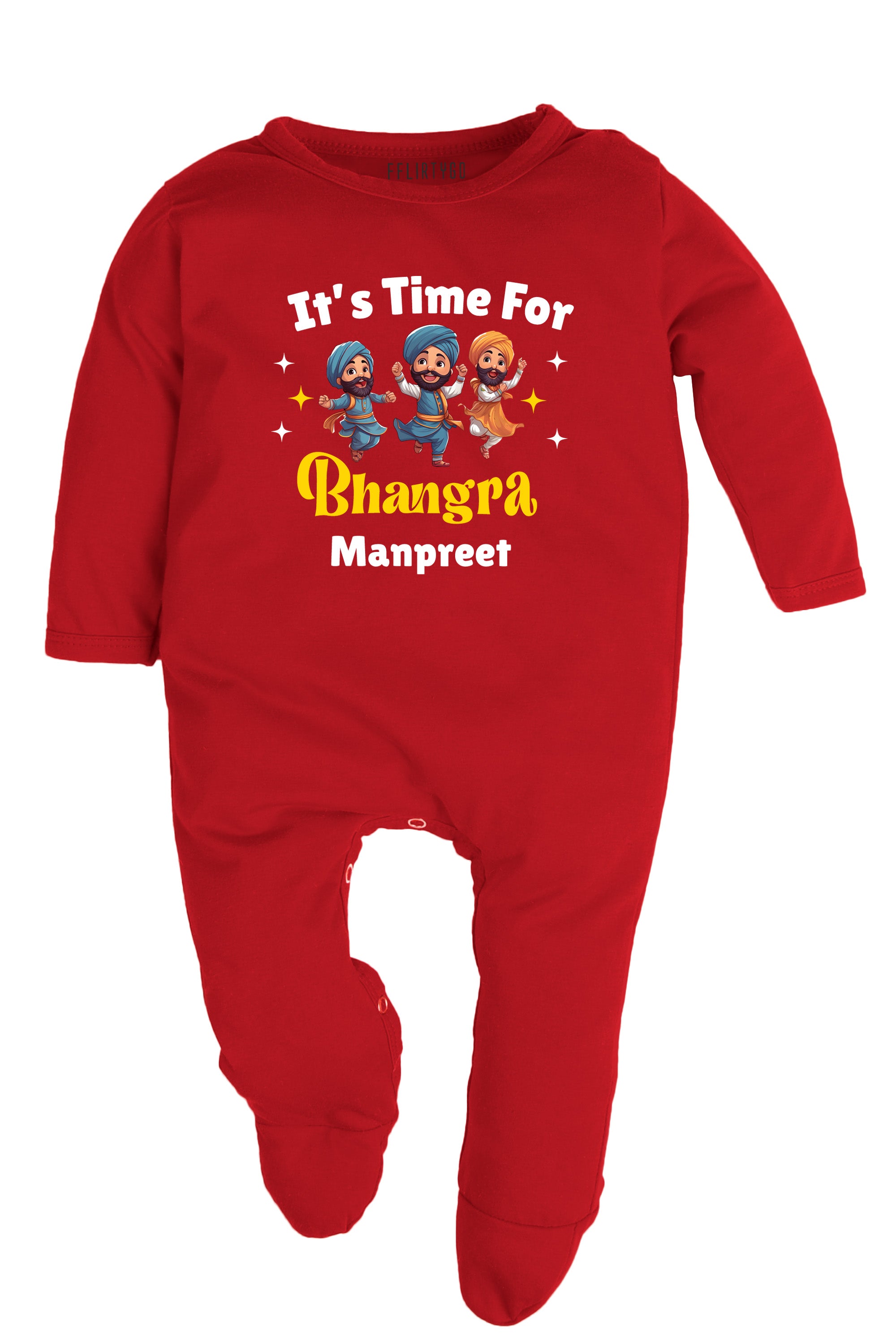 It's Time For Bhangra Baby Romper | Onesies w/ Custom Name