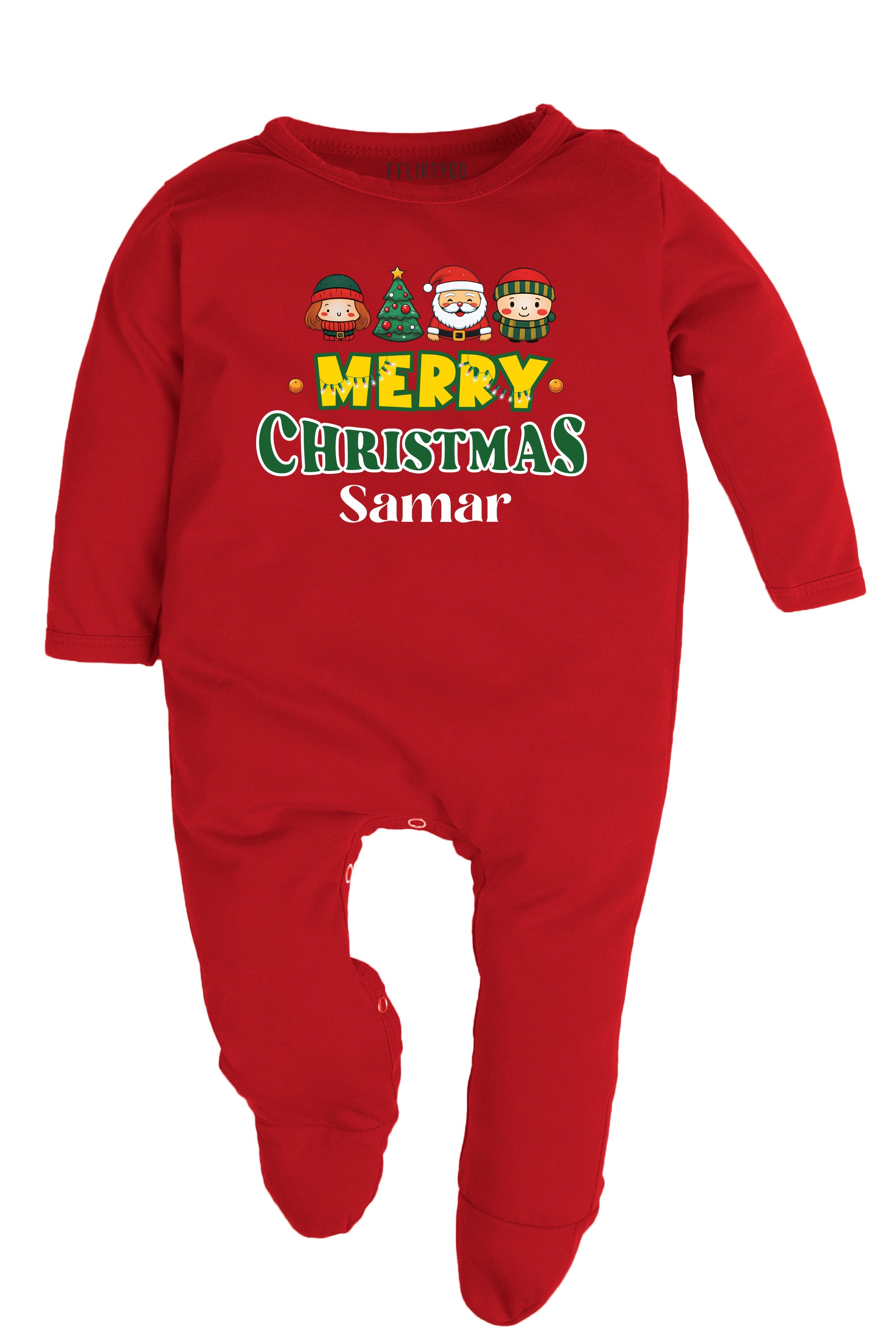 Merry Christmas Baby Romper | Onesies w/ Custom Name