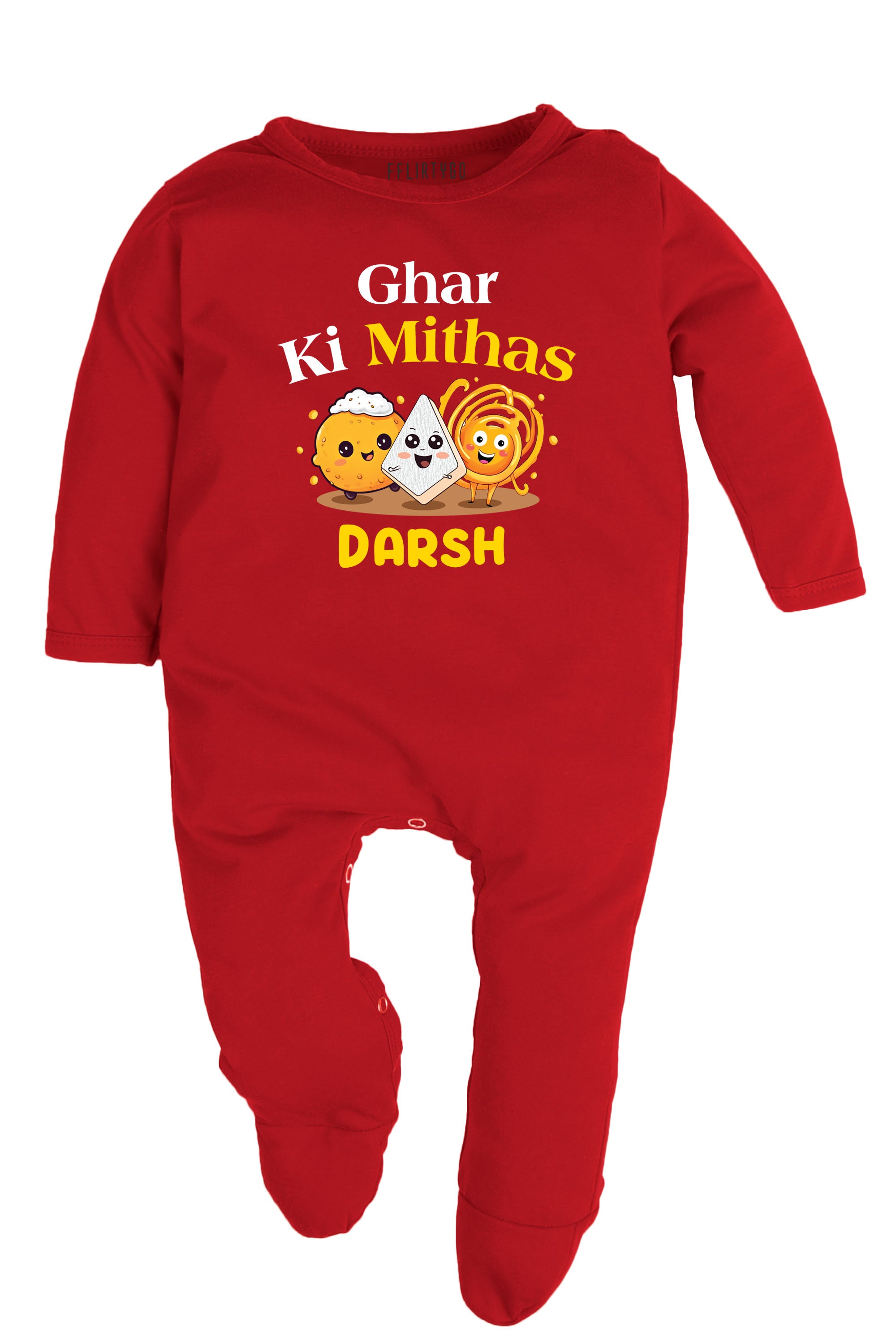 Ghar Ki Mithas Baby Romper | Onesies w/ Custom Name