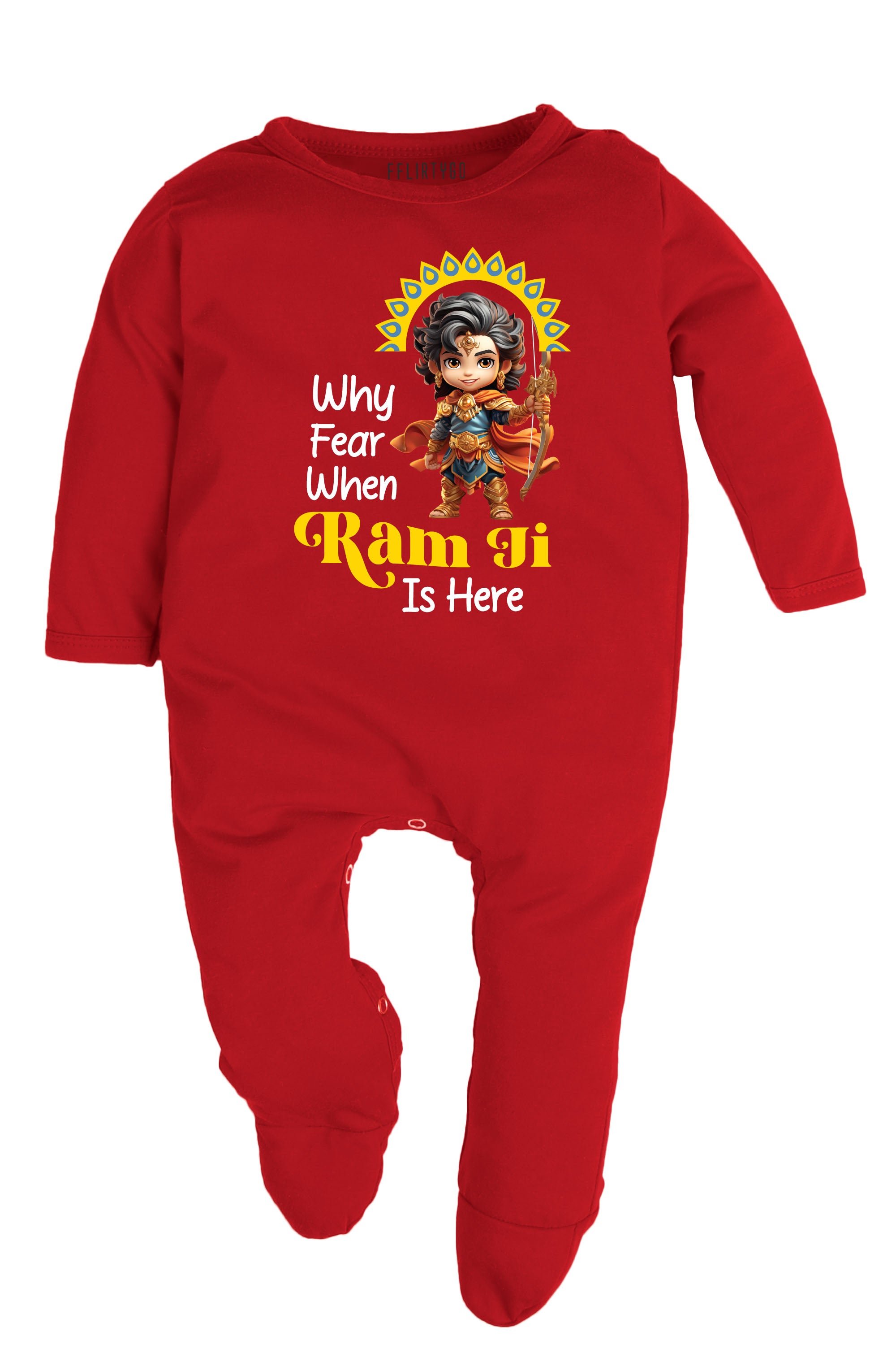 Why Fear When Ram ji Is Here Baby Romper | Onesies