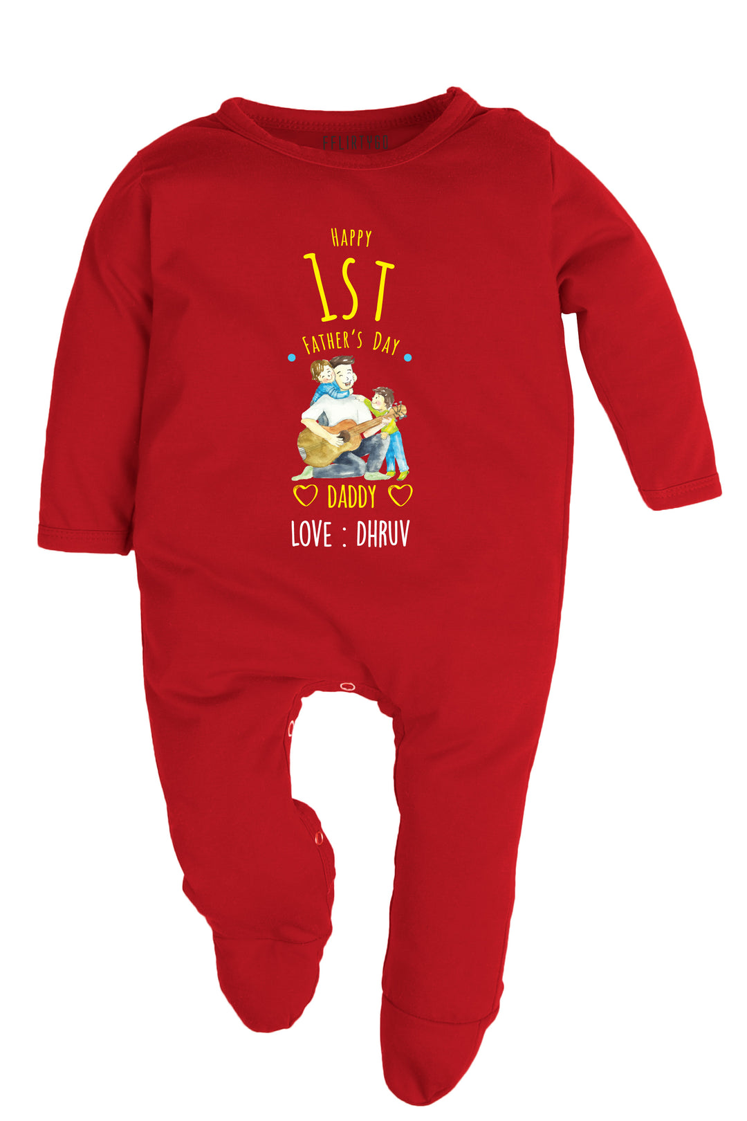 Happy 1st Father's Day Daddy Baby Romper | Onesies w/ Custom Name