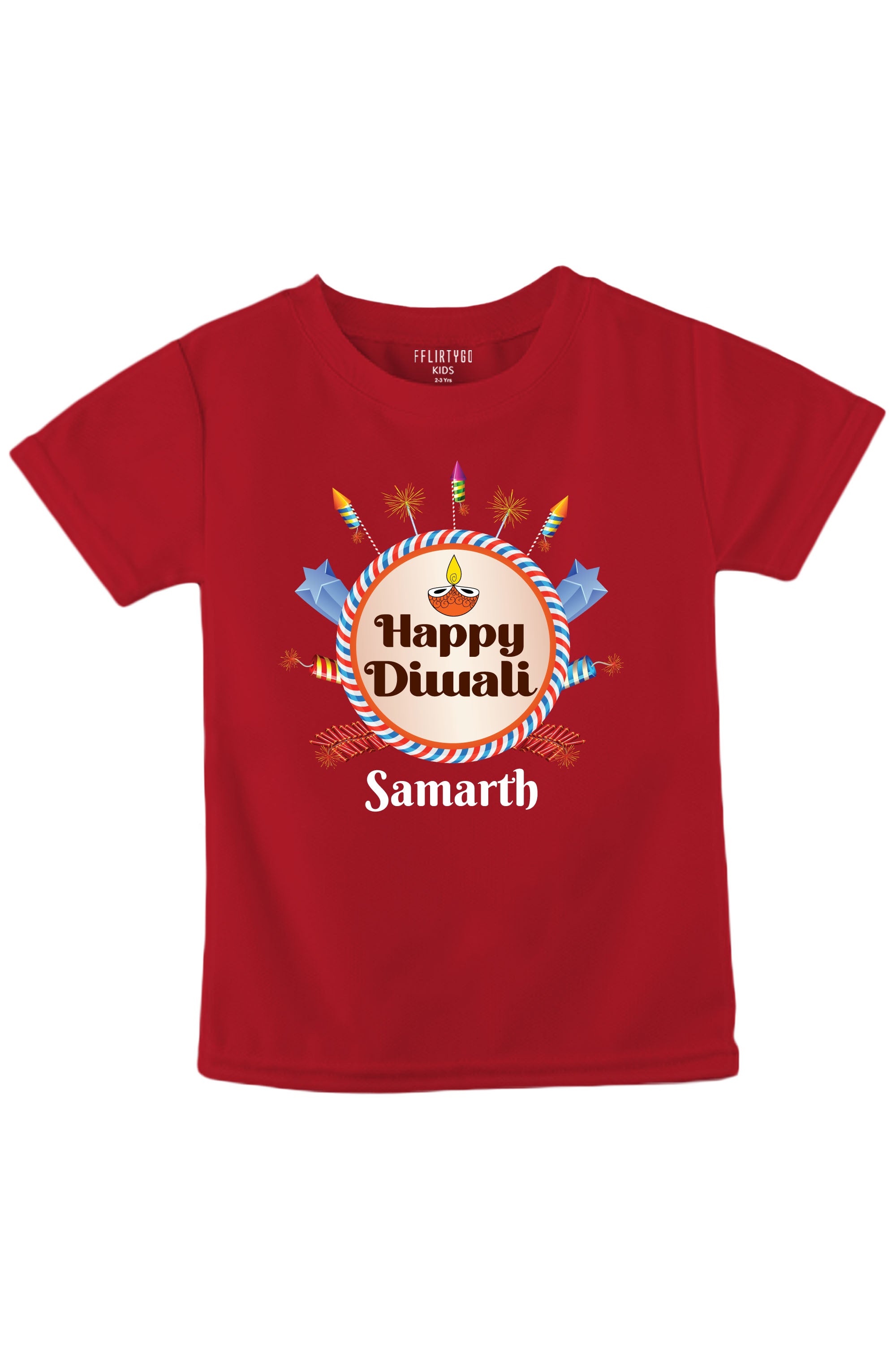 Happy Diwali Kids T Shirt w/ Custom Name