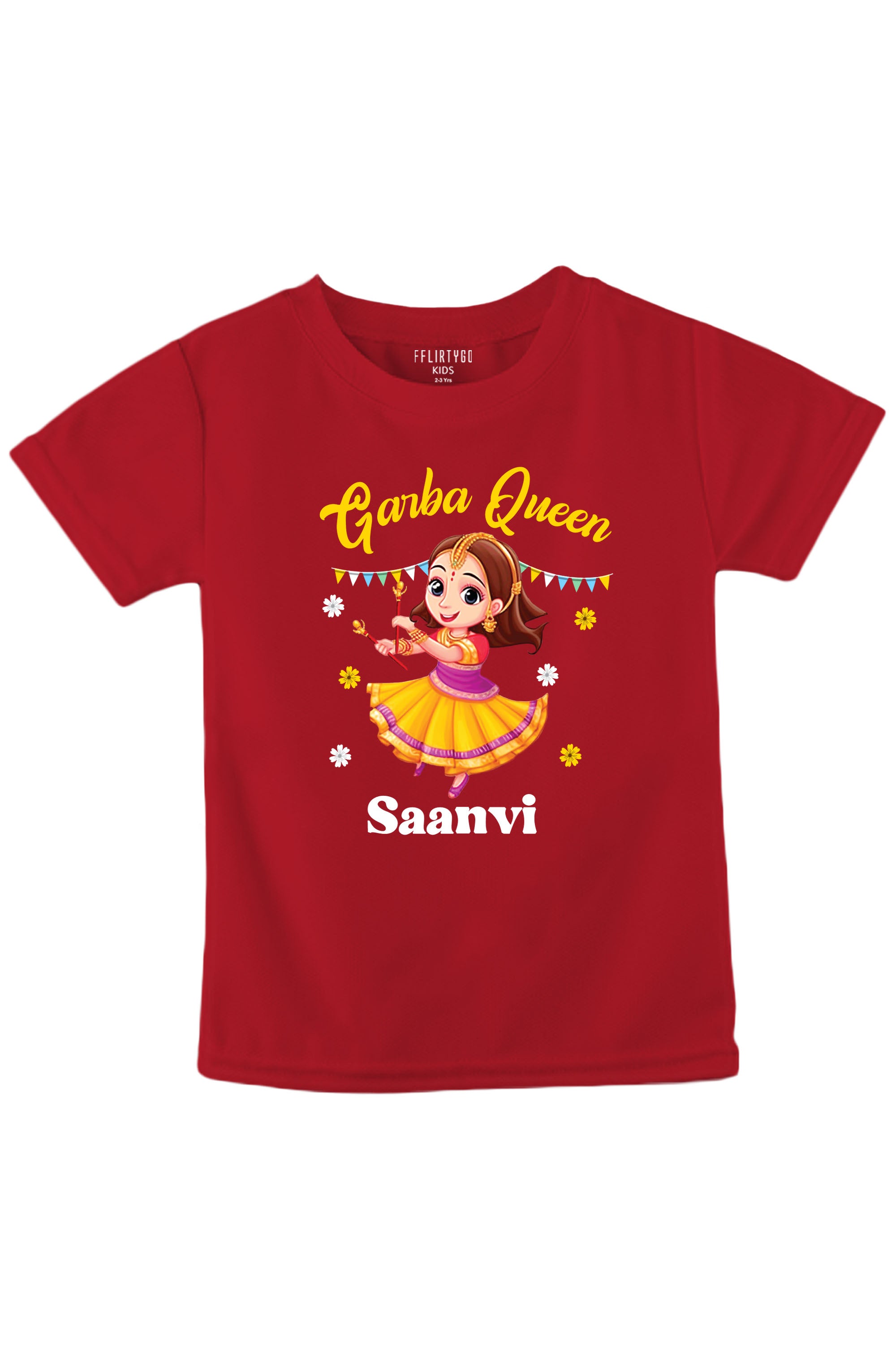 Garba Queen Kids T Shirt w/ Custom Name