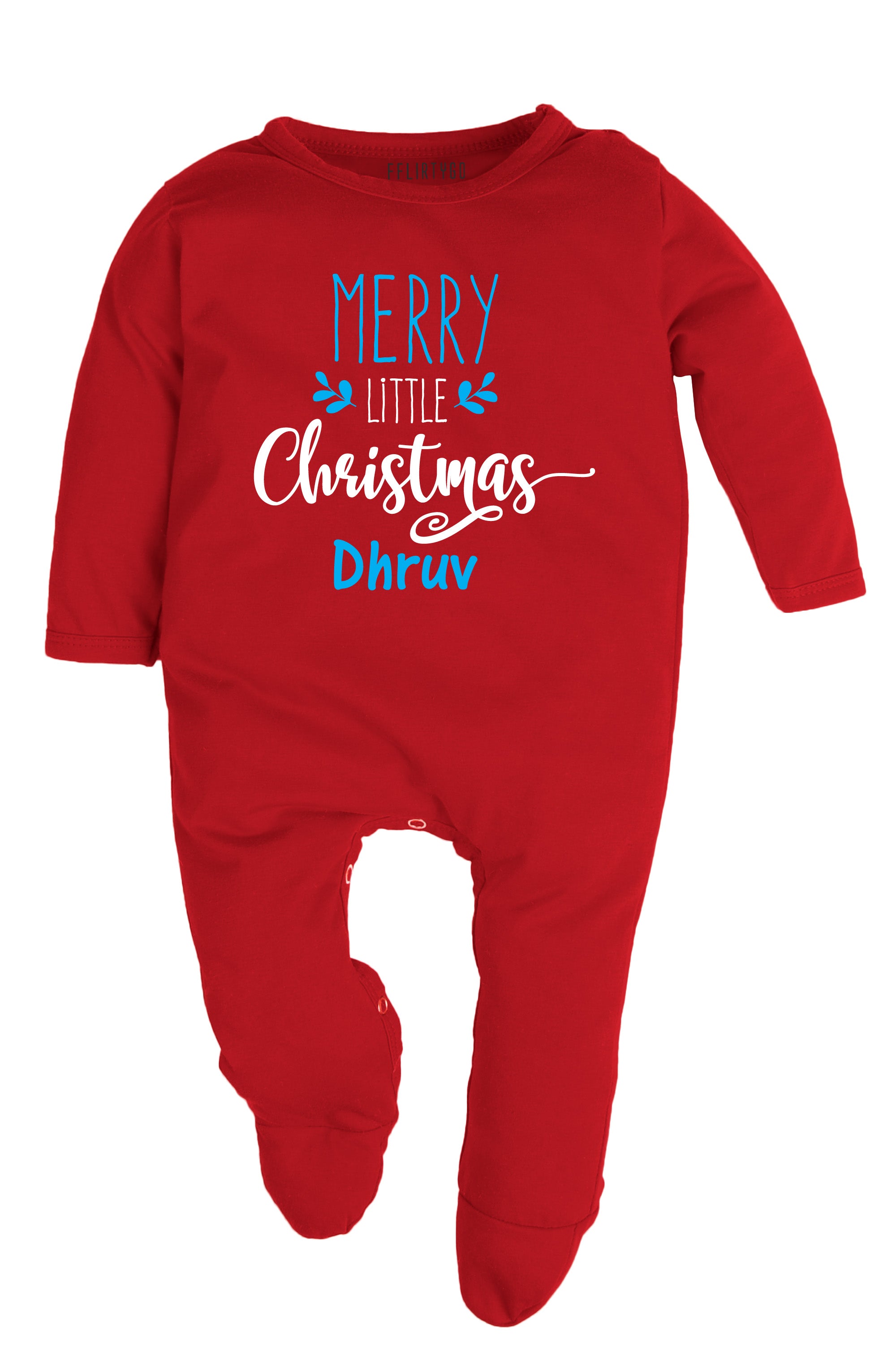 Merry Little Christmas Baby Romper | Onesies w/ Custom Name