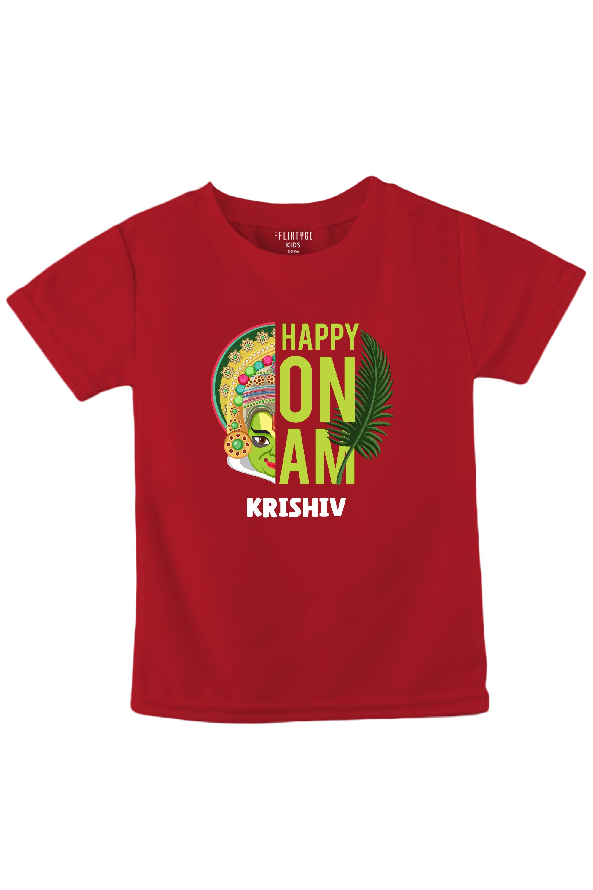 Happy Onam Kids T Shirt w/ Custom Name