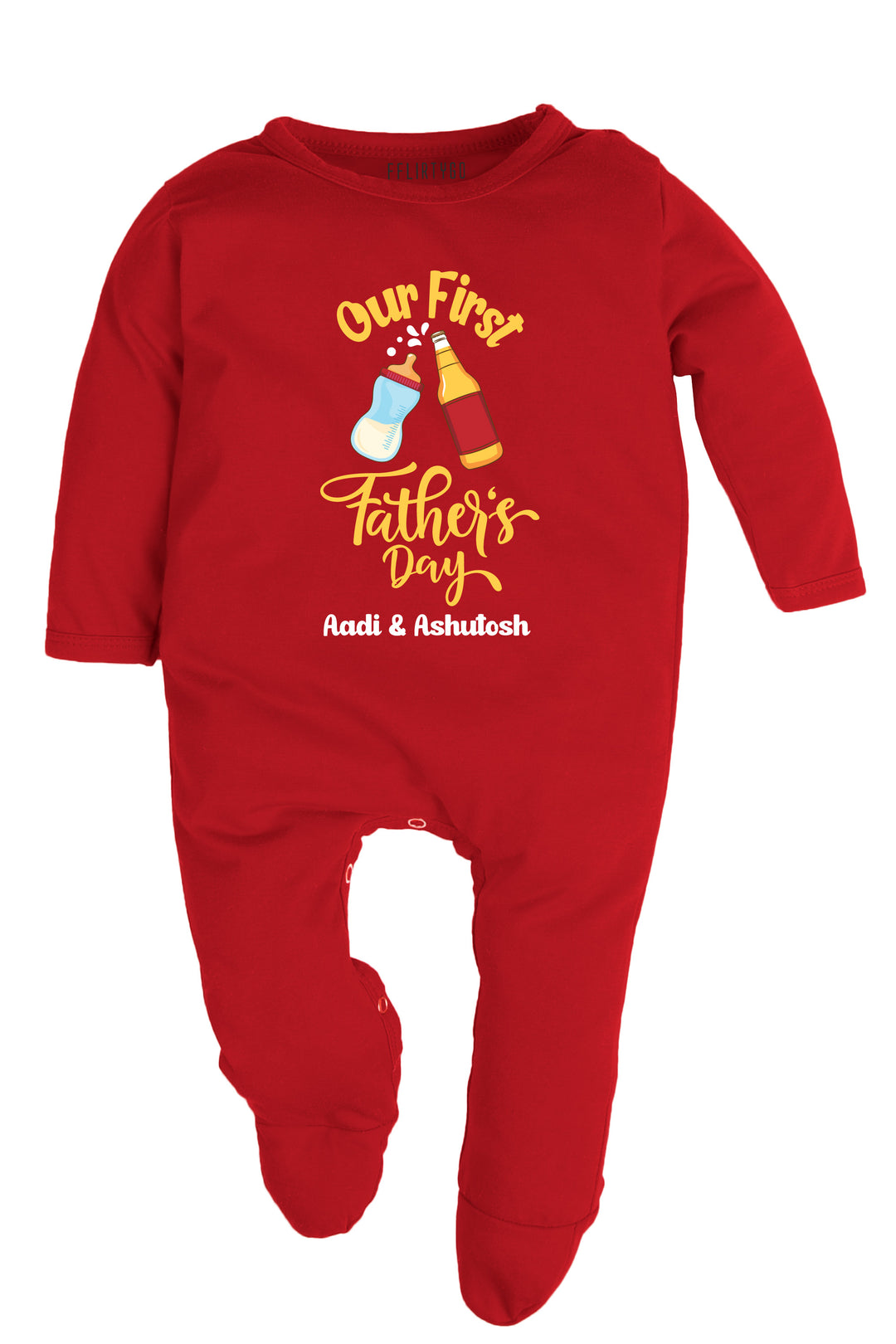 Our First Father's Day Baby Romper | Onesies w/ Custom Name