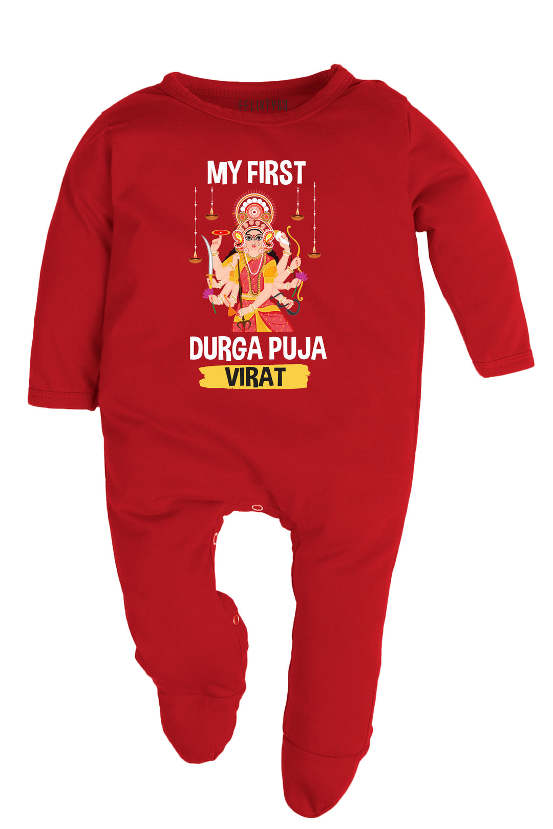 My First Durga Puja Baby Romper | Onesies w/ Custom Name