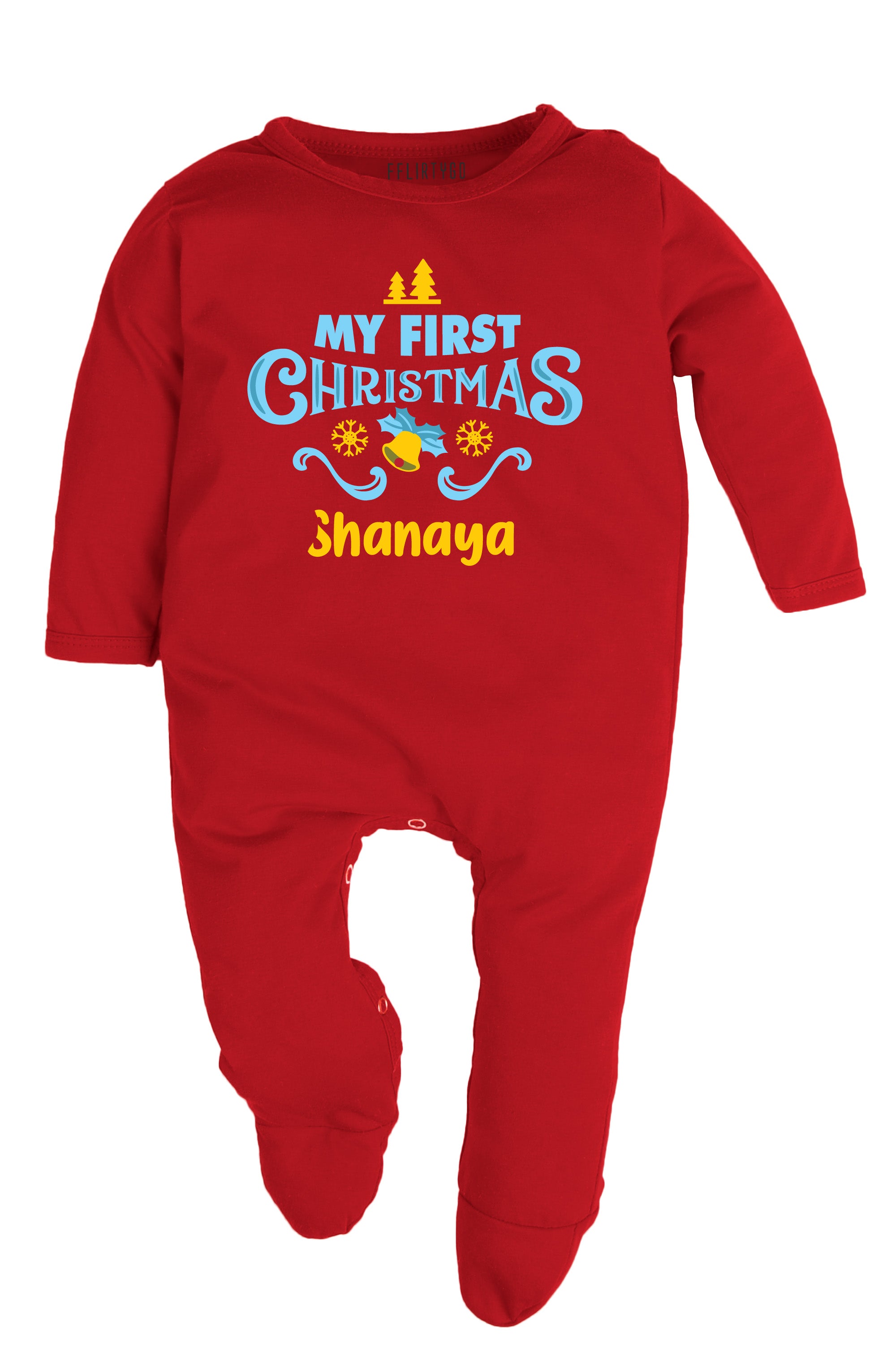 My First Christmas Baby Romper | Onesies w/ Custom Name